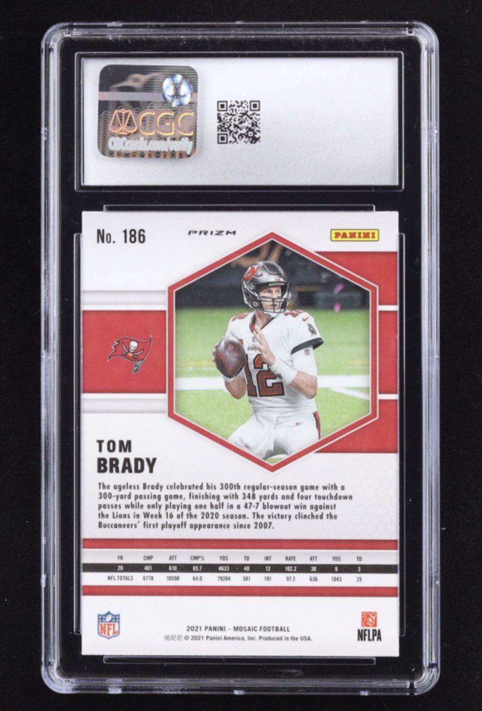 Other Tom Brady 2021 Panini Mosaic Mosaic Camo Pink #186 (CGC 10) Size ONE SIZE - 2 Thumbnail