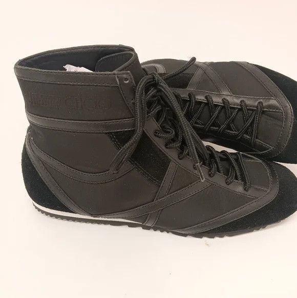 Jimmy Choo Jimmy Choo Kato Black High-Top Sneakers - EU36/US6 Size US 6 / IT 36 - 8 Thumbnail