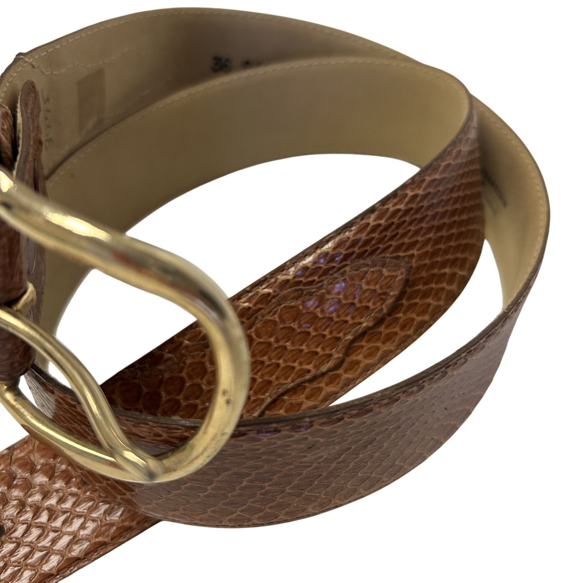 Other Vtg Leegin Silver Creek SNAKESKIN Cowboy Western Belt Size 36 - 2 Thumbnail