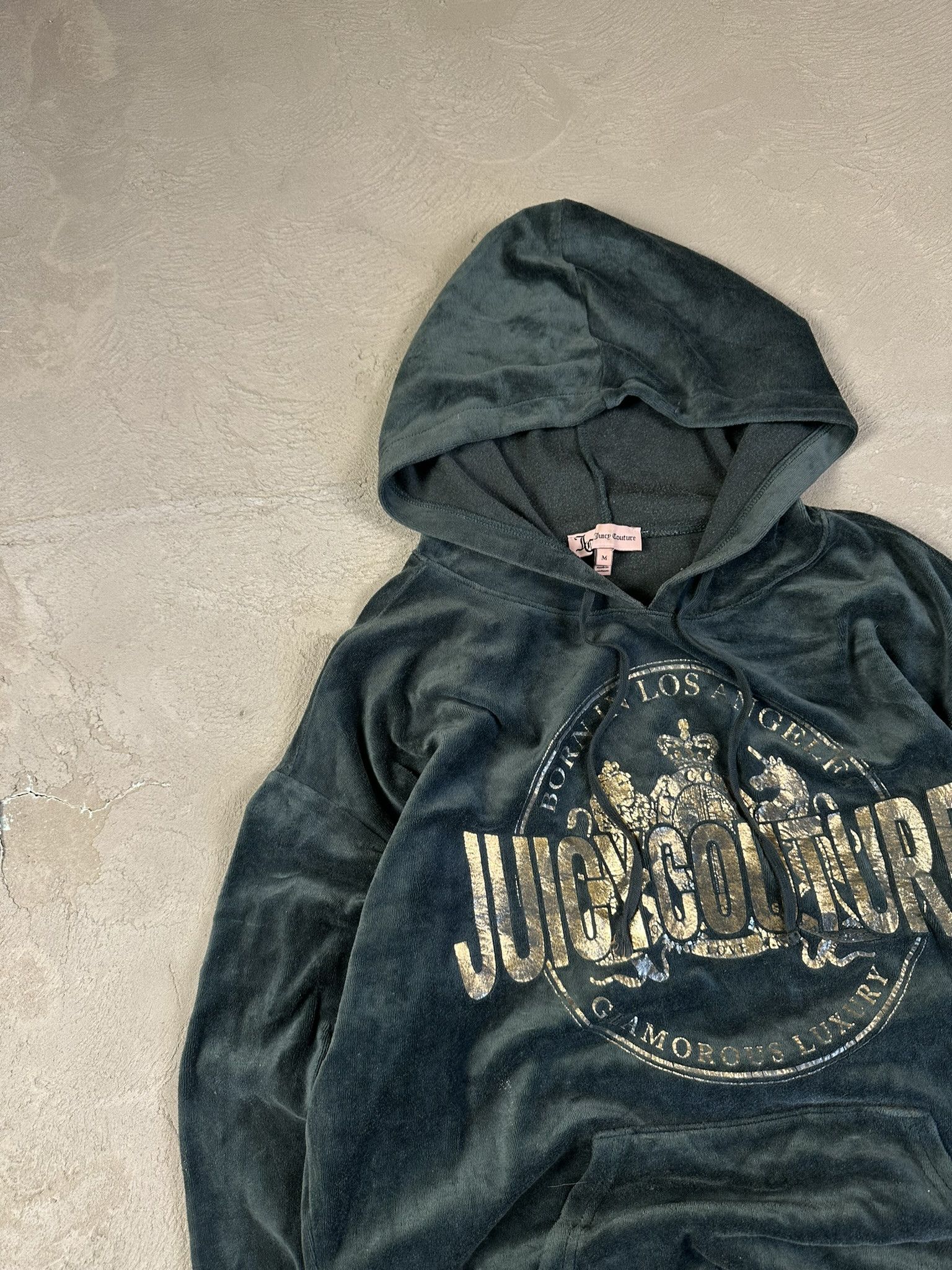 Juicy Couture Vintage Y2k Juicy Couture Velour Velvet Logo Hoodie Size M / US 6-8 / IT 42-44 - 6 Thumbnail