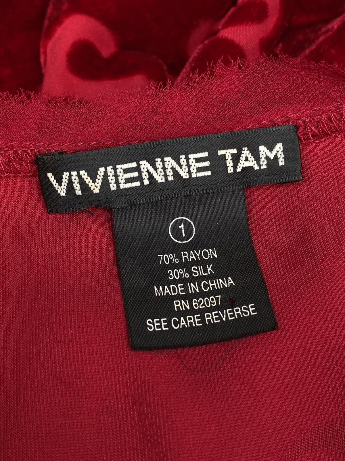 Vivienne Tam 90s Vivienne Tam- Flames Batwing Velvet Blouse Size M / US 6-8 / IT 42-44 - 10 Thumbnail