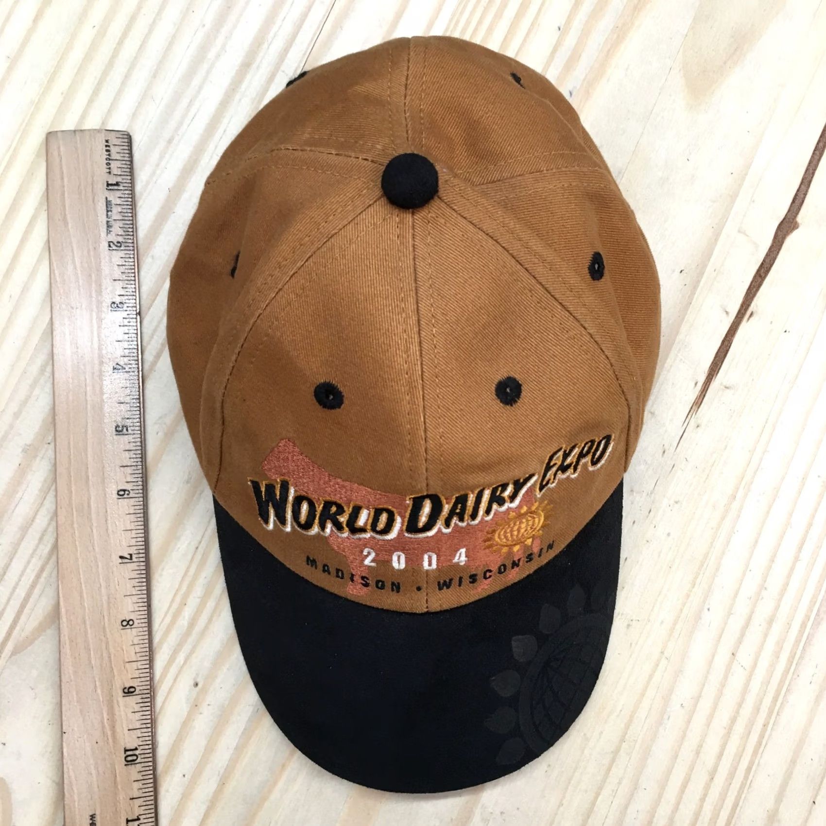Vintage World Diary Expo 2004 Baseball Cap Hat Mens Size One Brown Adjustable Legend USA Size ONE SIZE - 3 Thumbnail