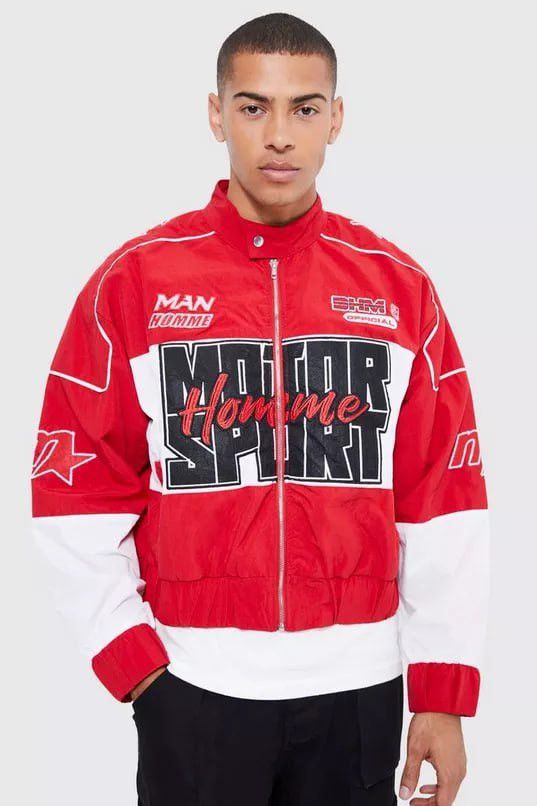 Japanese Brand Boxy Washed Nylon moto Sport Racing Short Jacket Vintage Size US S / EU 44-46 / 1 - 3 Thumbnail