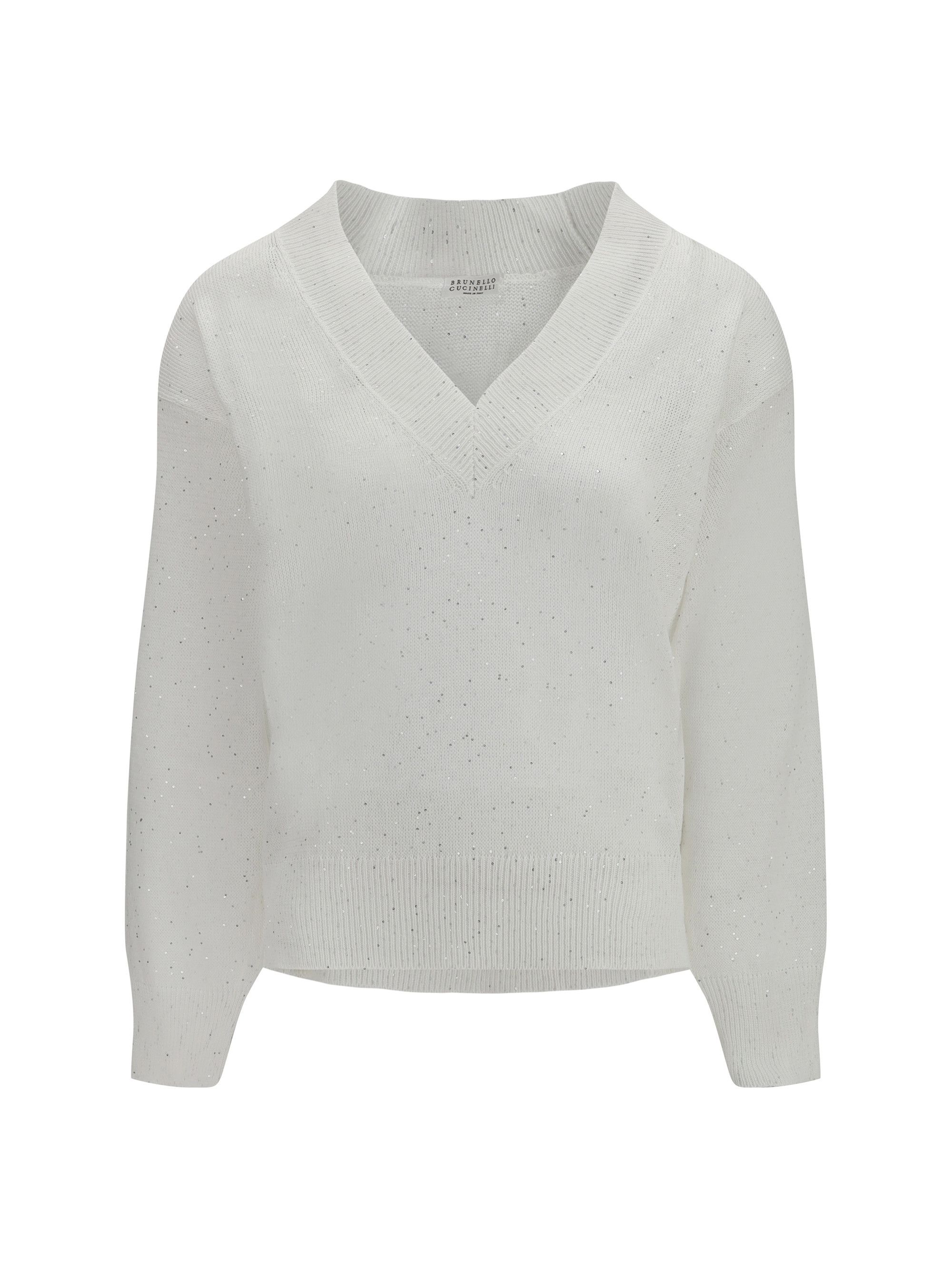 Brunello Cucinelli Sparkling linen Sweater Size L / US 10 / IT 46 - 1 Thumbnail