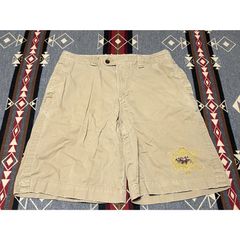 Vintage Hook & Tackle Shorts Mens 40 Khaki Tan Beer Can Fishing Cargo 80s ^