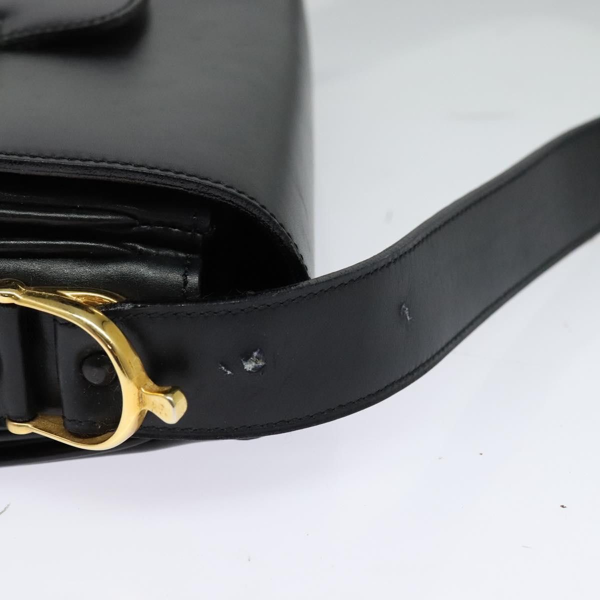 Celine CELINE Sulky Shoulder Bag Leather Black Gold Size ONE SIZE - 9 Thumbnail