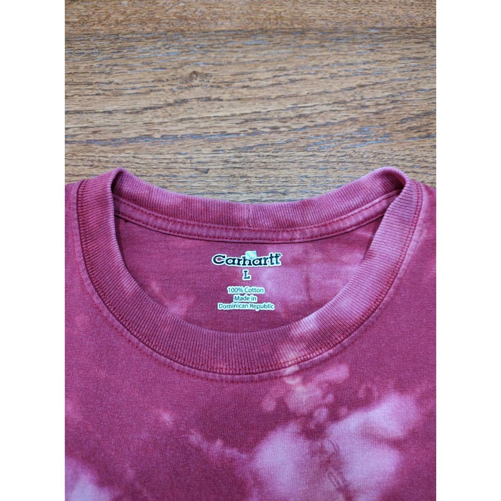 Carhartt Carhartt T Shirt Mens Regular Large Red Tie Dye Acid Wash Logo Graphic 90s Classic Outdoor Size US L / EU 52-54 / 3 - 6 Thumbnail