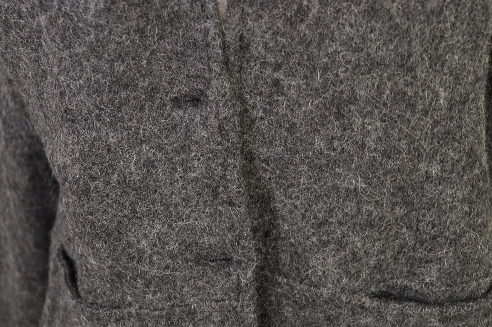 Designer Peruvian Connection Blazer Size 10 Gray Knit Alpaca Button Size L / US 10 / IT 46 - 4 Thumbnail