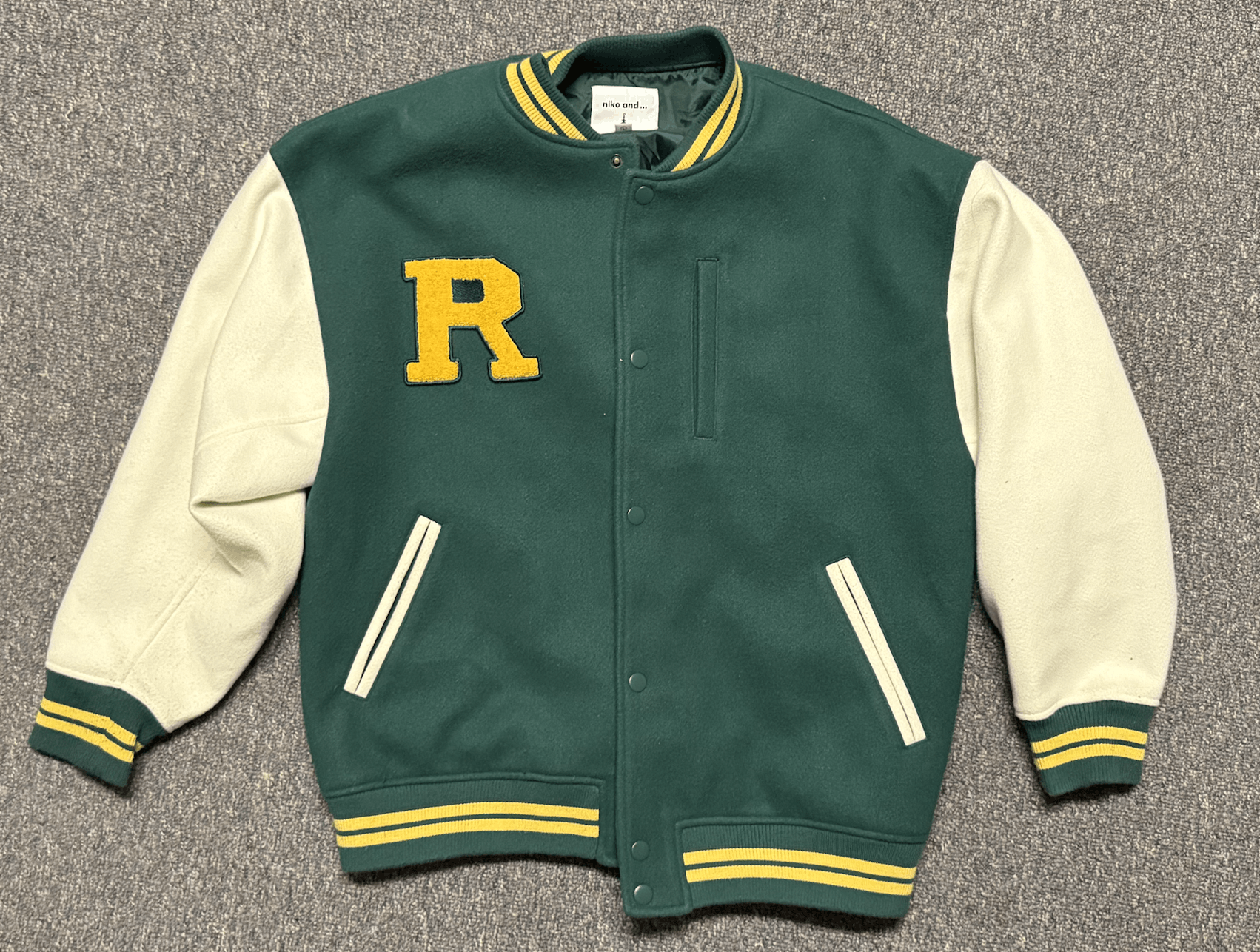 Japanese Brand × Vintage JAPANESE BRAND Niko and … Letterman Varsity Jacket Size US M / EU 48-50 / 2 - 2 Thumbnail
