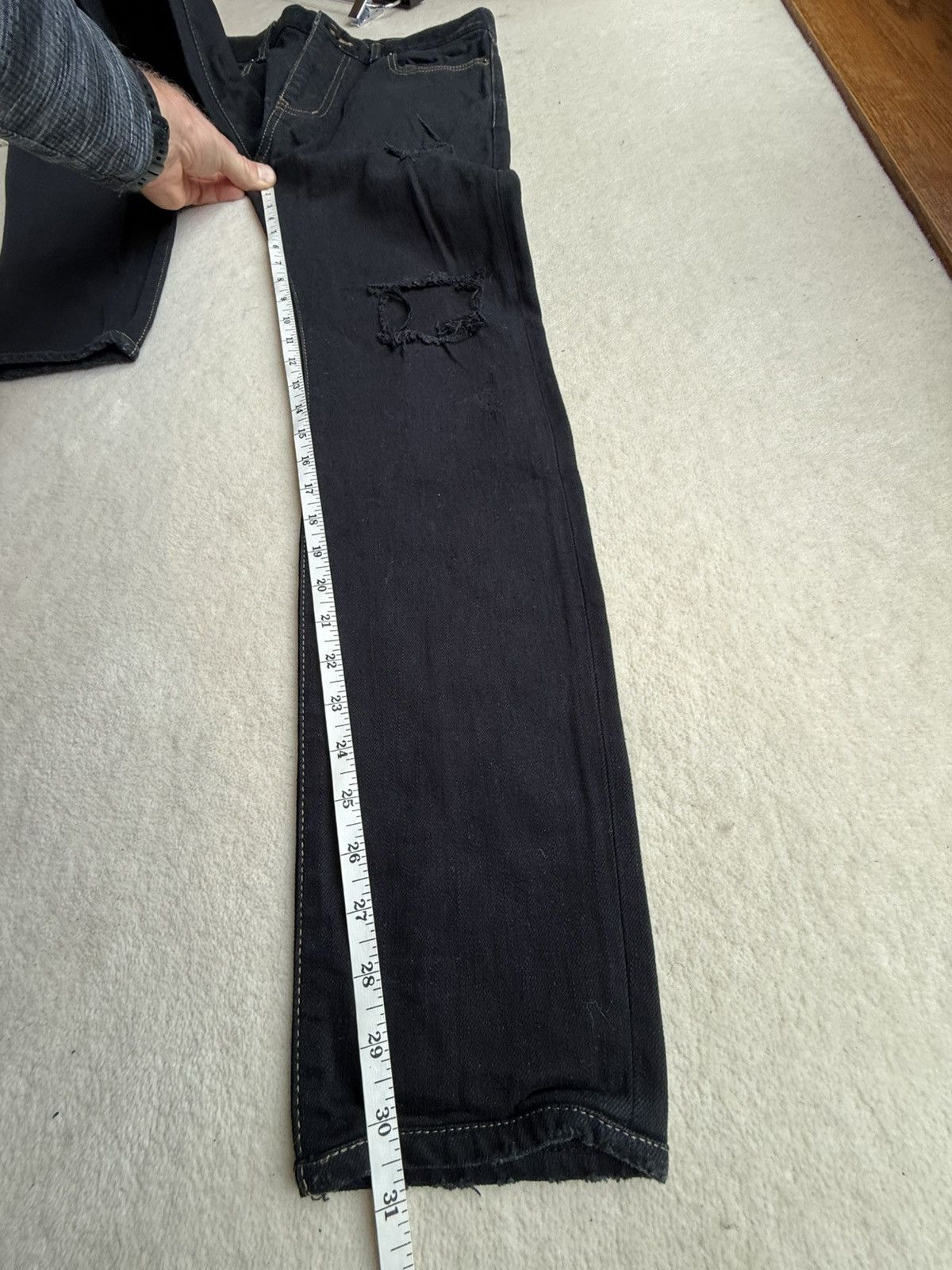 Saint Laurent Paris SS16 Saint Laurent surf sound crash trash black ripped jeans Size US 30 / EU 46 - 10 Thumbnail