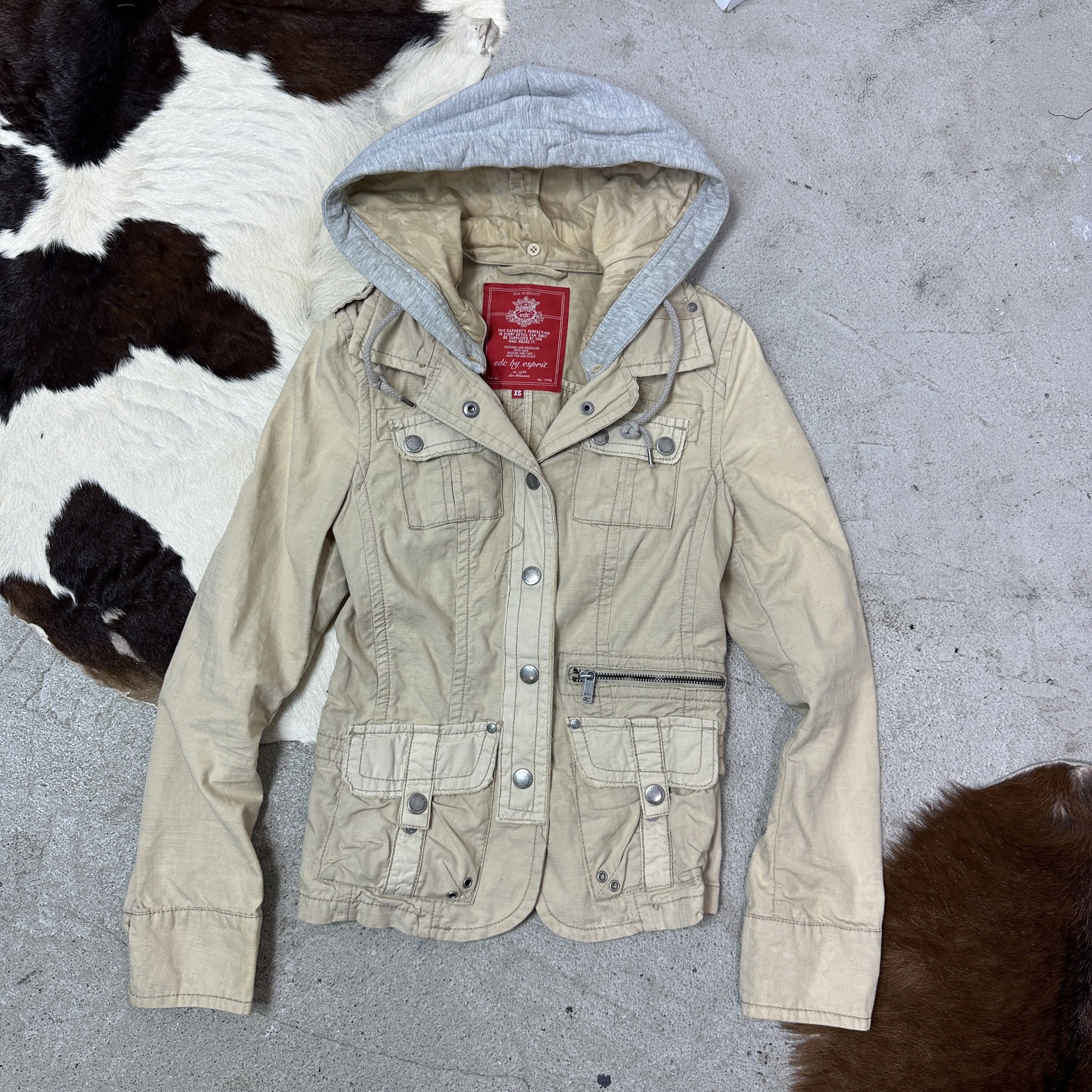 Vintage Vintage Streetwear Gorpcore Cargo Hooded Jacket Y2K Size XS / US 0-2 / IT 36-38 - 5 Thumbnail