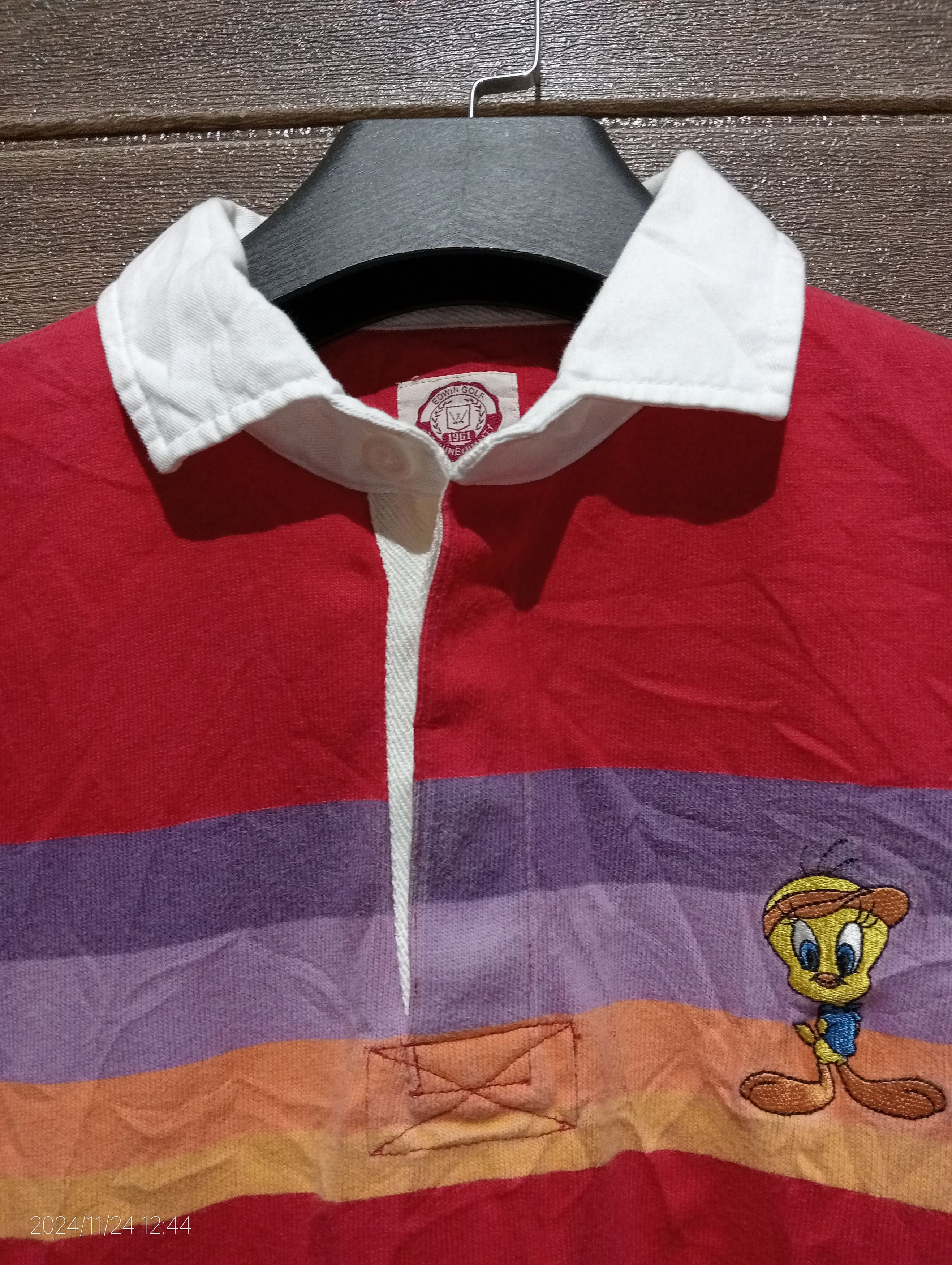 Warner Bros Vintage Edwin Golf X Warner Bros Tweety Polos Rugby Shirt. Size US S / EU 44-46 / 1 - 8 Thumbnail