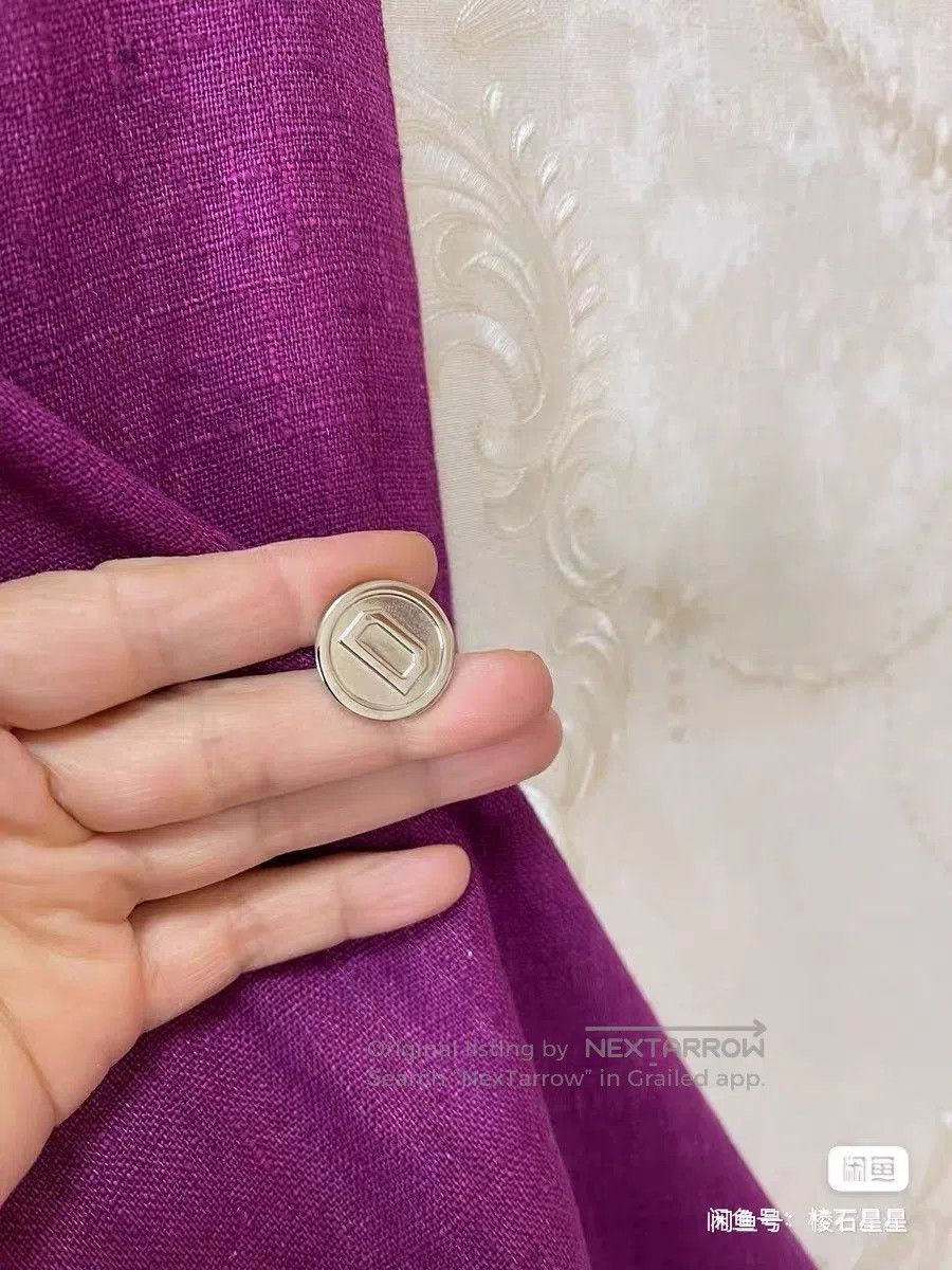 Dolce & Gabbana DG Purple Linen Trench Coat. Size S / US 4 / IT 40 - 4 Thumbnail