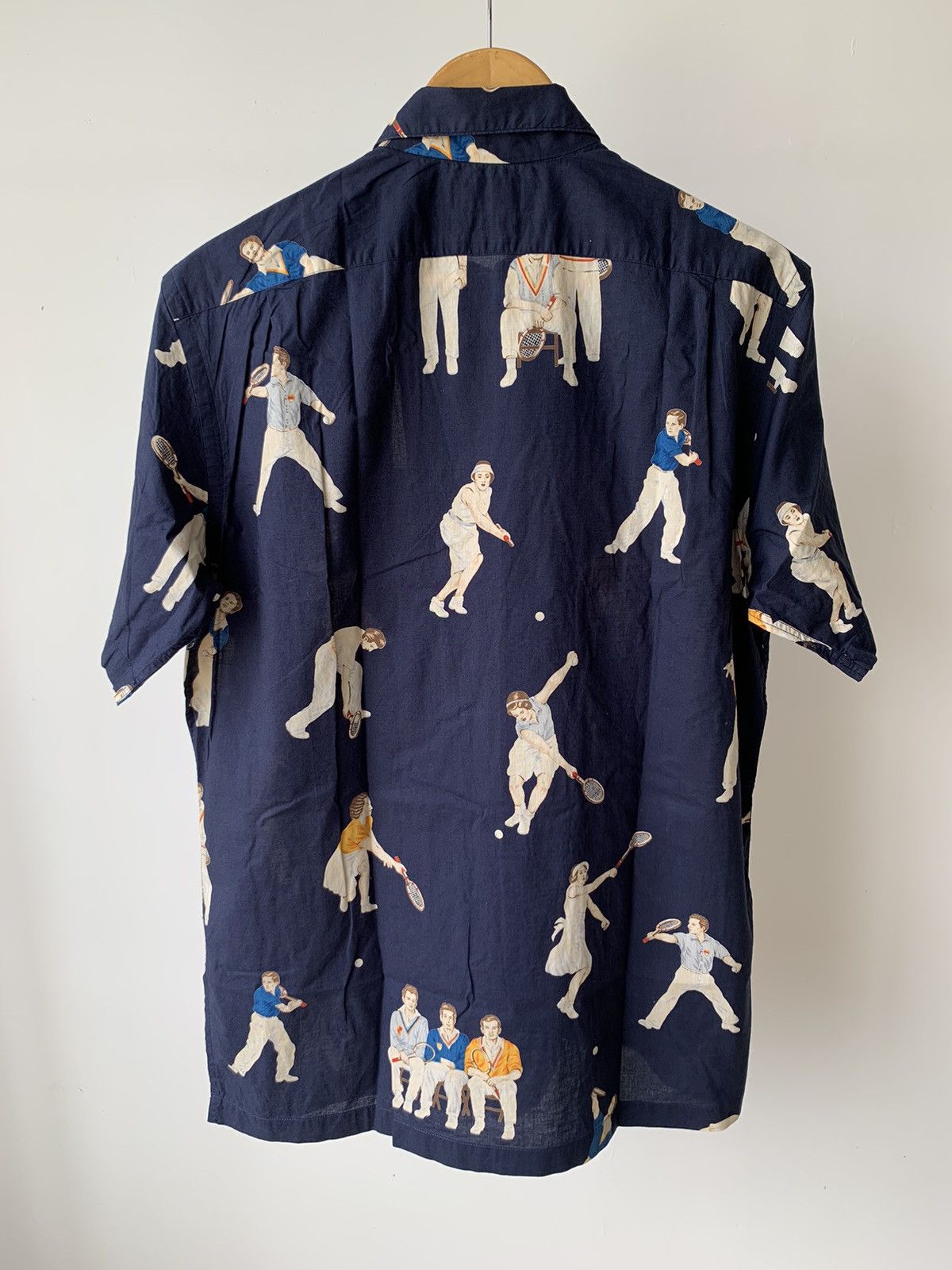 Polo Ralph Lauren Vintage Rare 90s Polo Tennis Overprint Button Ups Shirt Size US M / EU 48-50 / 2 - 2 Thumbnail