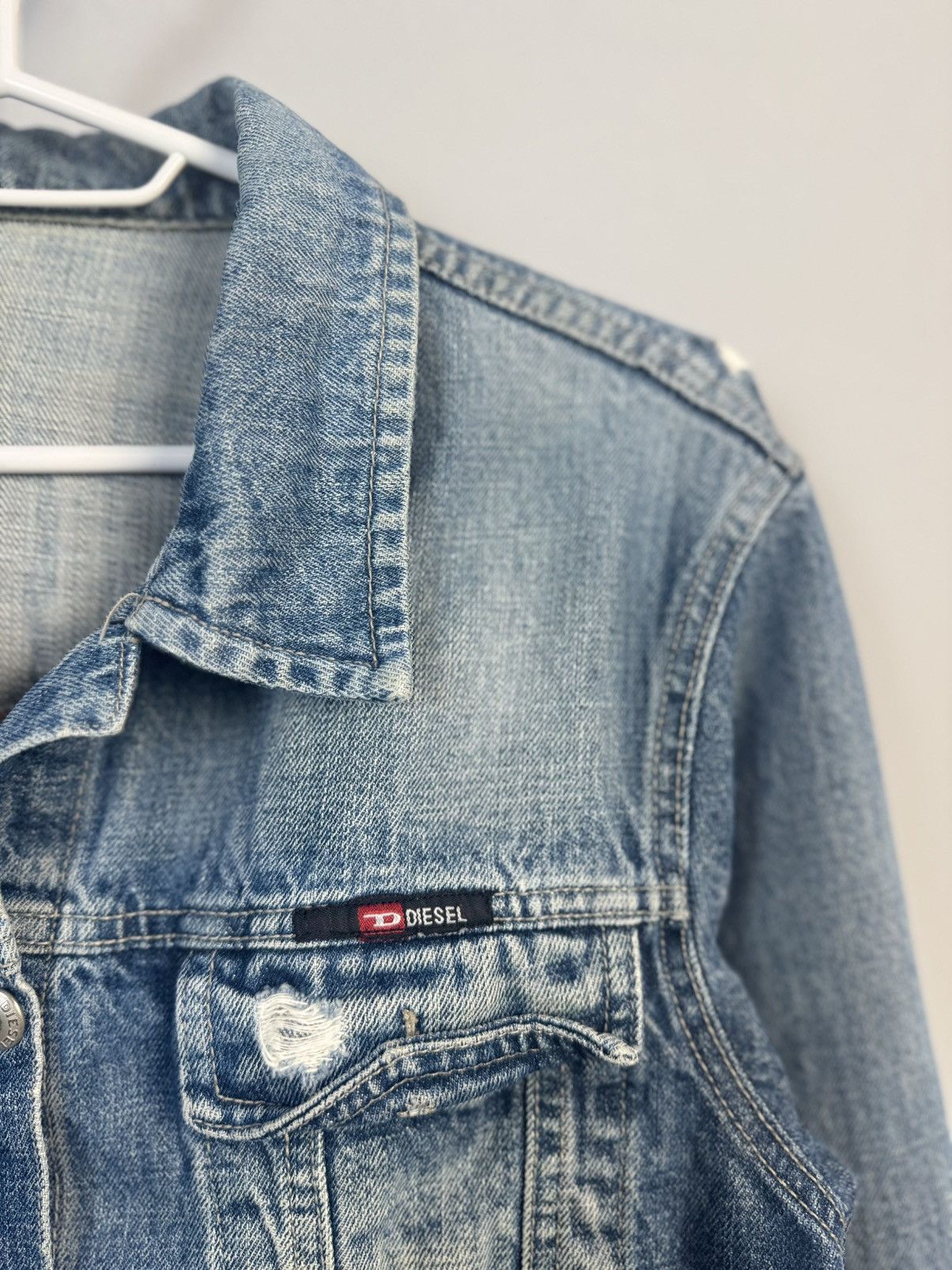 Diesel × Vintage Vintage Y2K Diesel Denim Western Cropped Distressed Jacket Size M / US 6-8 / IT 42-44 - 5 Thumbnail