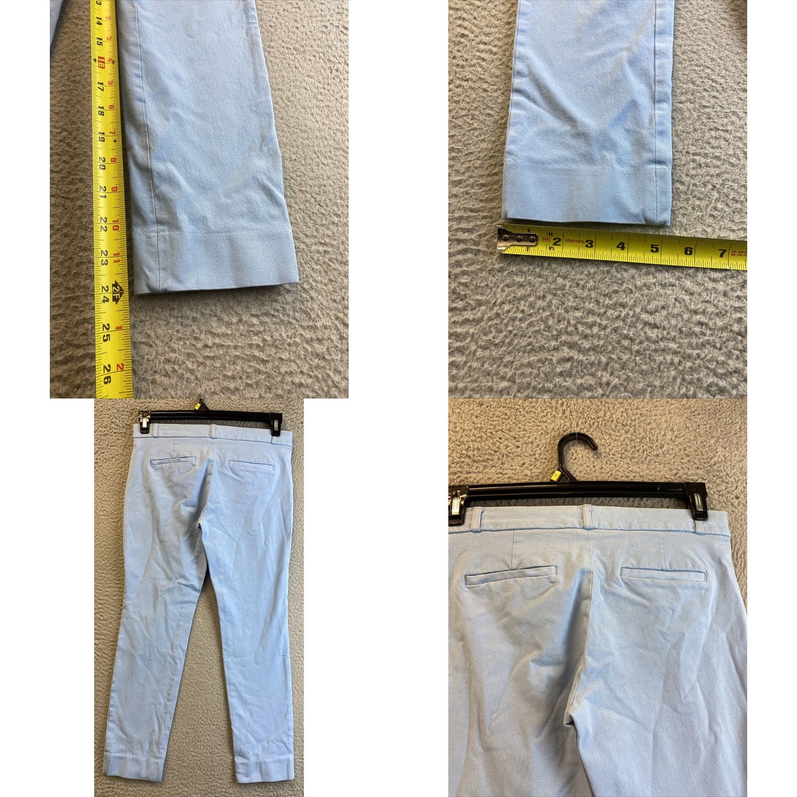 Banana Republic Banana Republic Dress Pants Womens 4 Reg Flat Front Blue 30x24 Regular Straight Zip Fly Band Event 4 Mens? Size 27" / US 4 / IT 40 - 8 Thumbnail