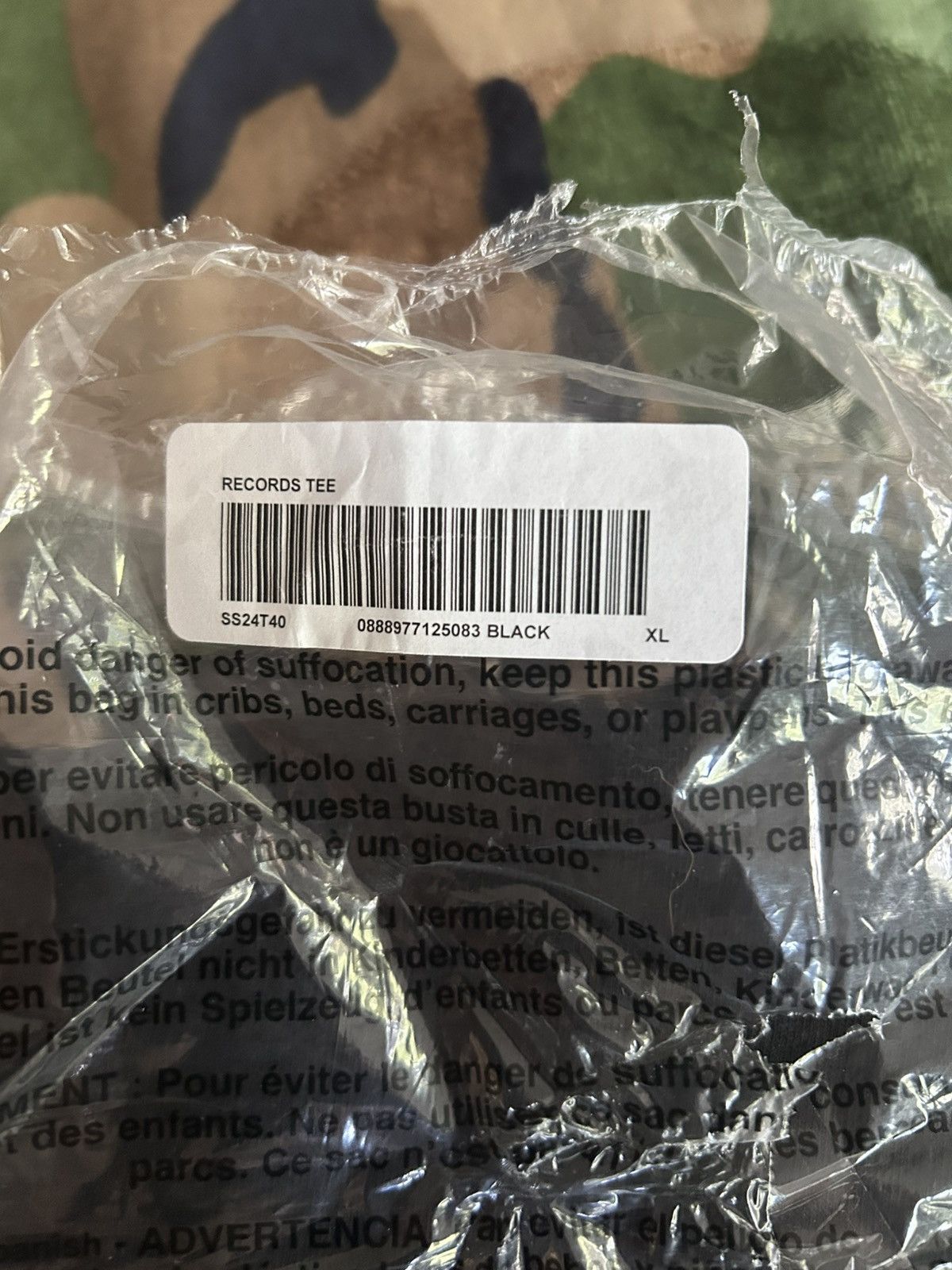 Supreme Supreme Records Tee Black XL SS24 Size US XL / EU 56 / 4 - 3 Thumbnail