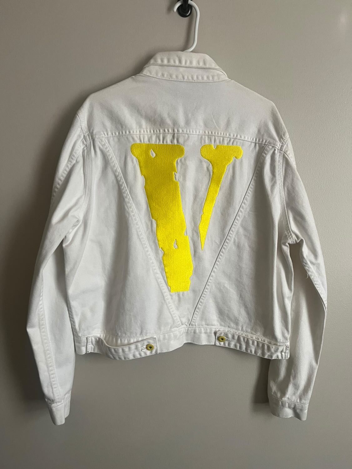 1/1 VLONE FRIENDS SAMPLE DENIM JACKET WHITE/YELLOW