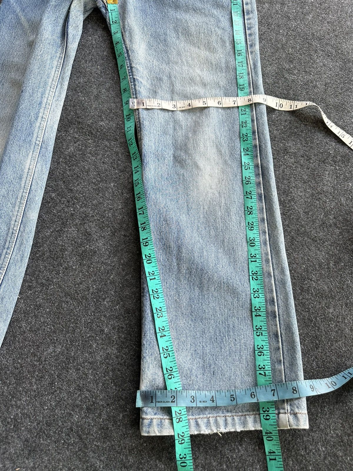 Lee × Vintage Vintage Lee Rider Sanforized 1970s Blue Wash Denim F85 Size US 28 / EU 44 - 5 Thumbnail
