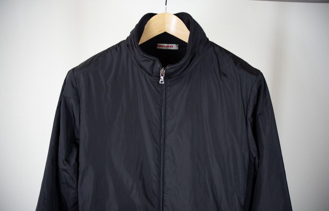 Prada Linea Rossa Black Vintage Jacket Men's 54 Red Tab 