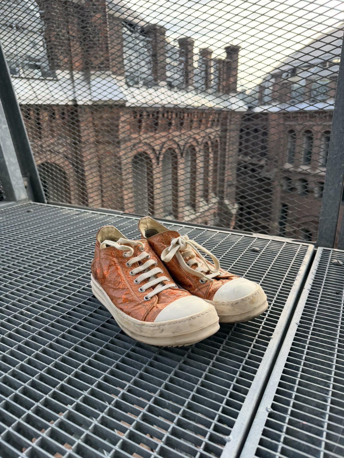 Rick Owens Drkshdw Rick Owens Drkshdw Papaya Low Ramones Size US 6.5 / IT 36.5 - 1 Thumbnail