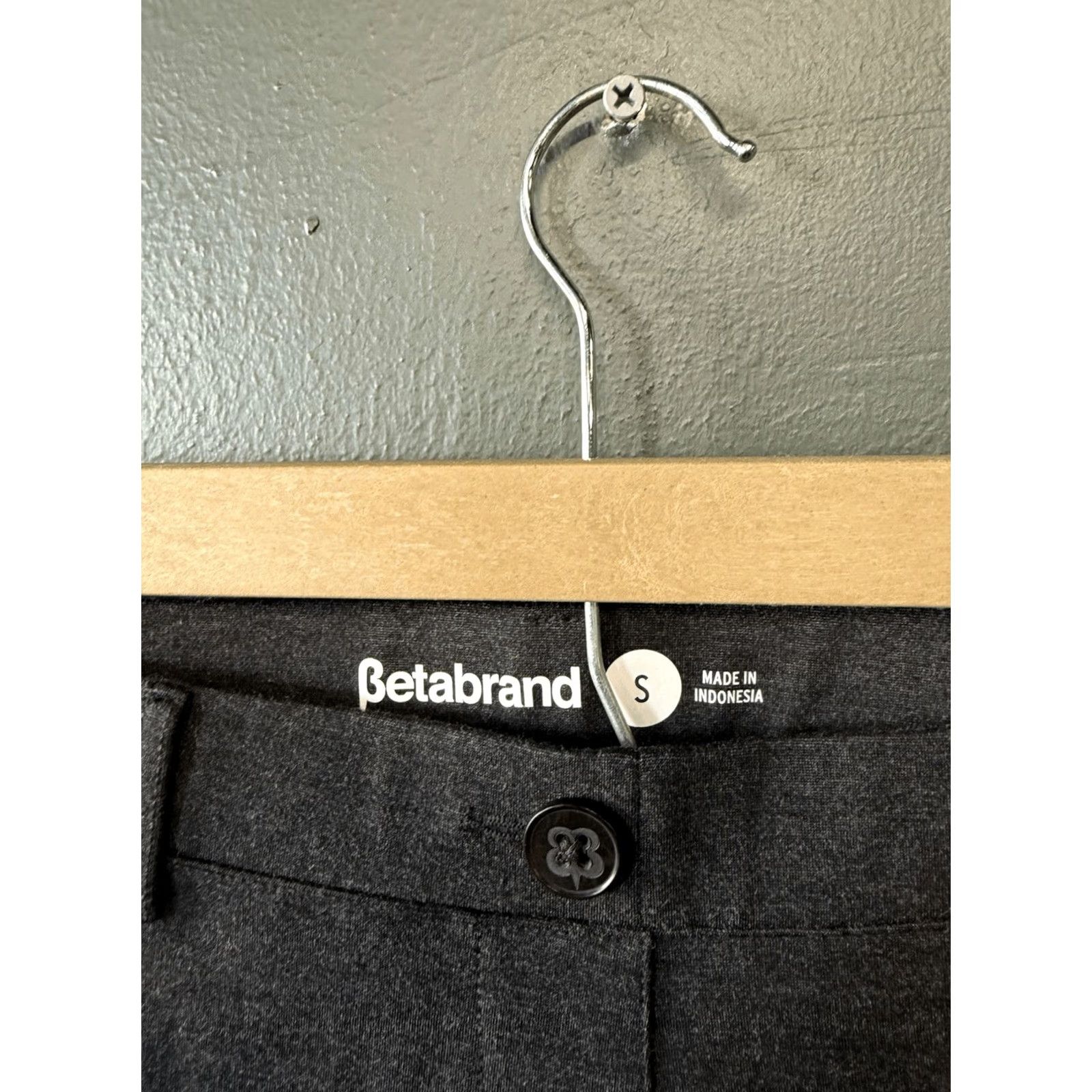 Vintage Betabrand Womens Gray Straight Leg Pull On Pants Stretch Size S Size 28" / US 6 / IT 42 - 3 Thumbnail