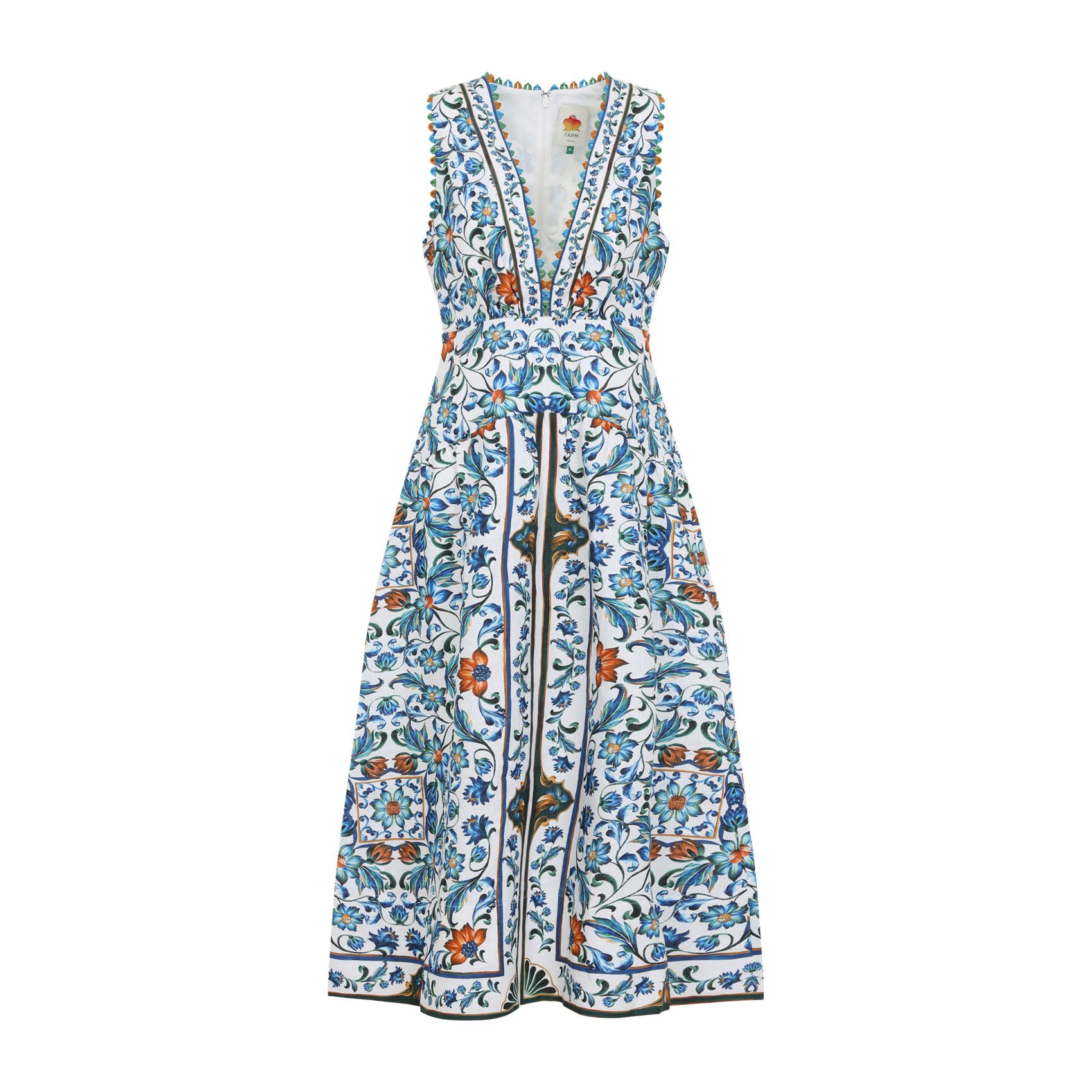 Farm Rio Farm Rio Linen Midi Dress Size M / US 6-8 / IT 42-44 - 1 Thumbnail