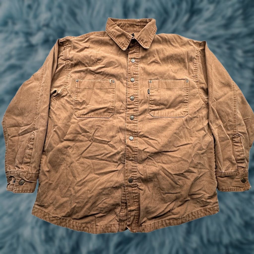 CO Lakin McKey Trading Co Key Flannel Lined Duck Canvas Shirt Shacket Brown Pocket Shacket Shirt Shacket Brown L Linen? Size US L / EU 52-54 / 3 - 1 Thumbnail