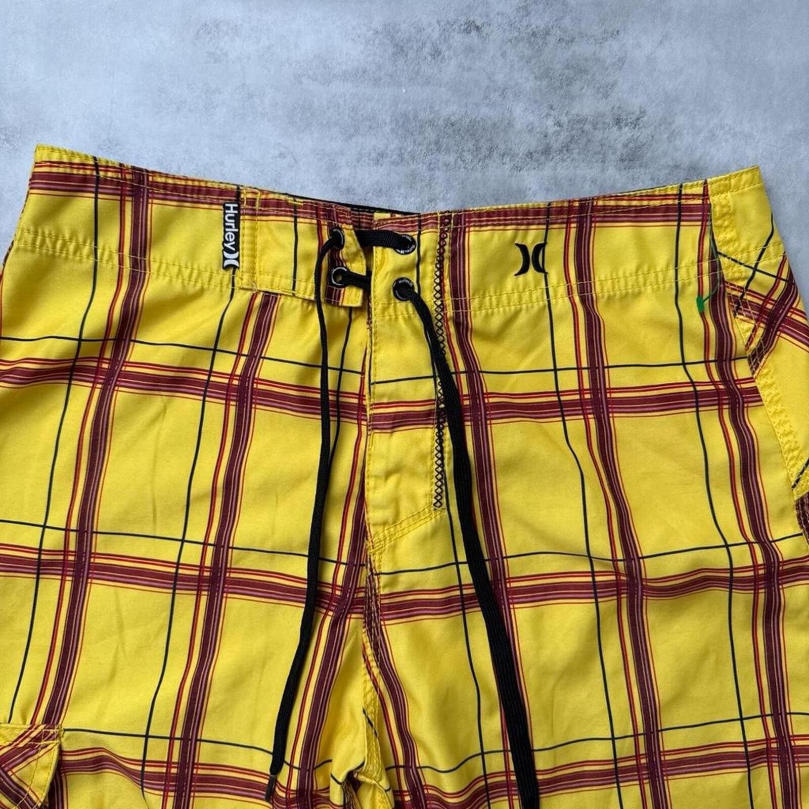 Hurley Y2K Hurley 00s Yellow Board Surf Shorts Size US 32 / EU 48 - 3 Thumbnail