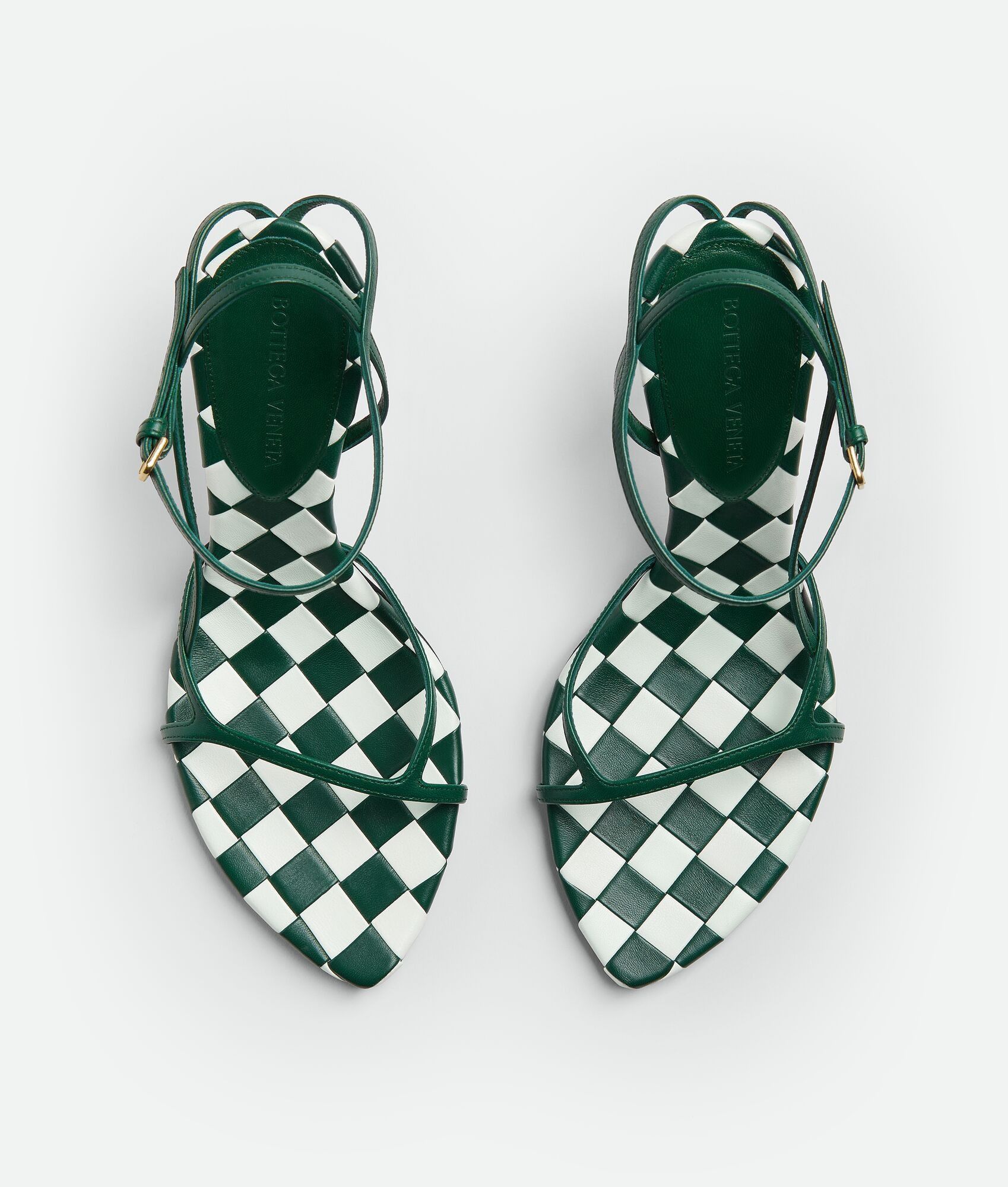 Bottega Veneta o1bcso1str0725 Leaf Sandals in Glacier/Emerald Green Size US 8 / IT 38 - 4 Thumbnail