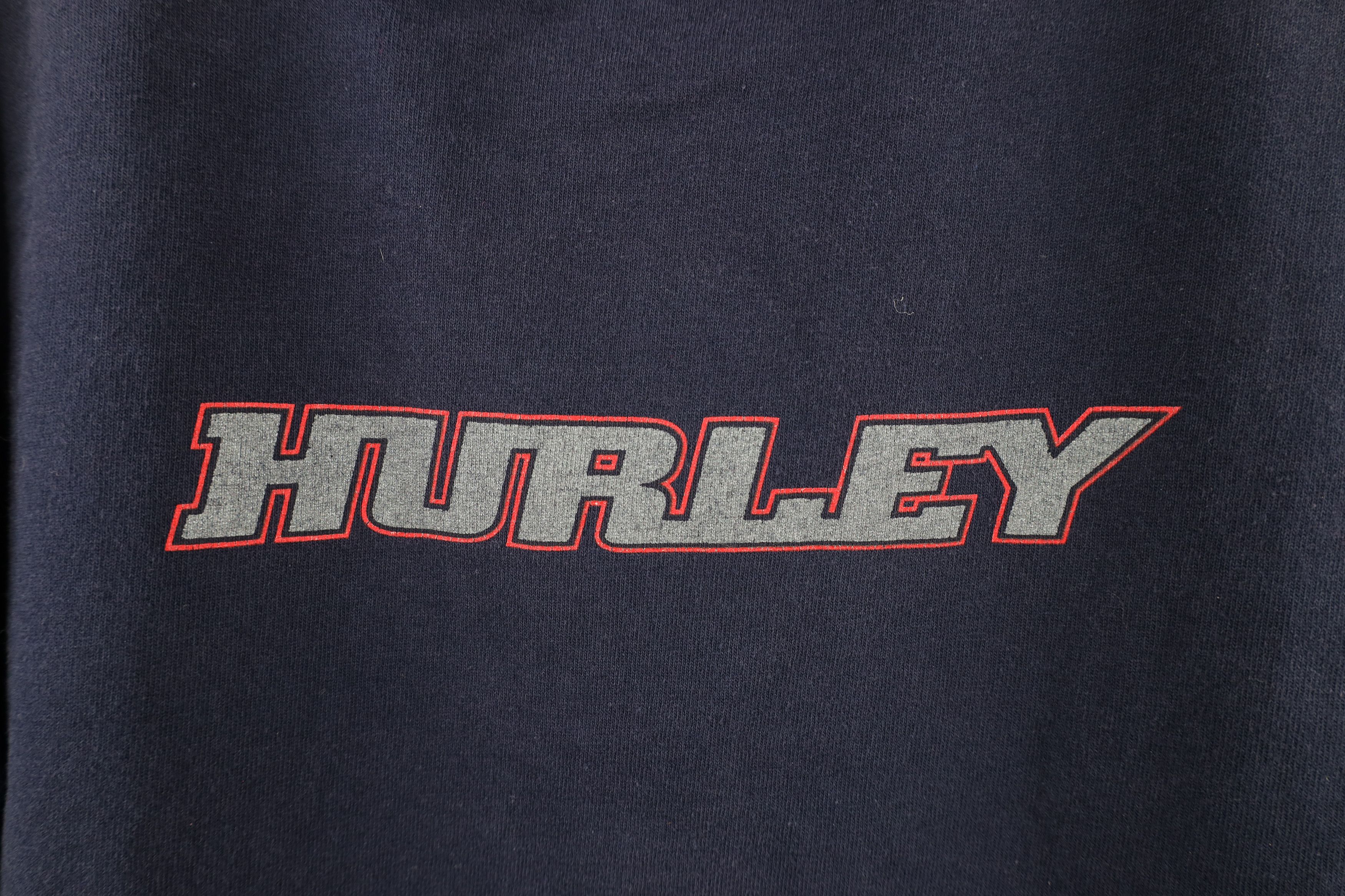 Hurley × Vintage Vintage 90s Hurley Surfing Out Double Sided T-Shirt Blue USA Size US L / EU 52-54 / 3 - 4 Thumbnail