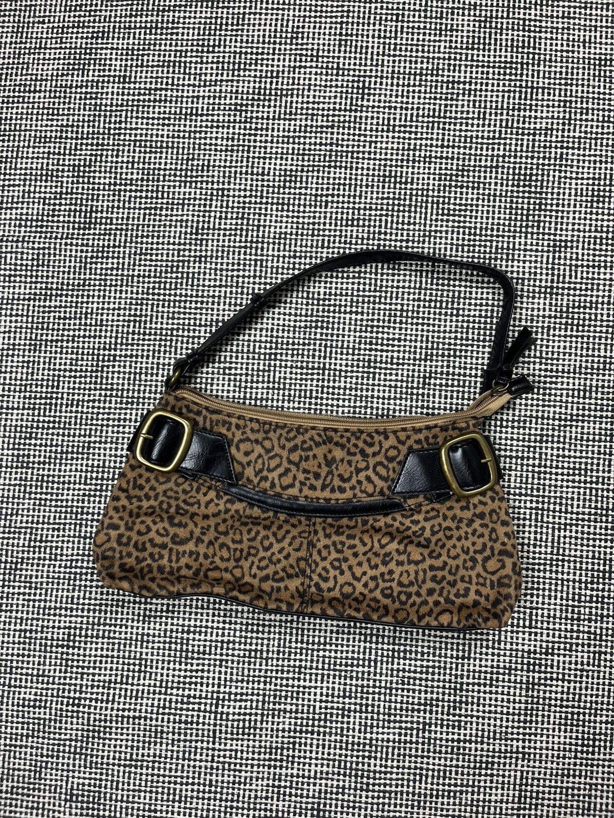 Y2K Style Harajuku Panther Mini Baguette Bag Tiny Cute in Beige, Women's