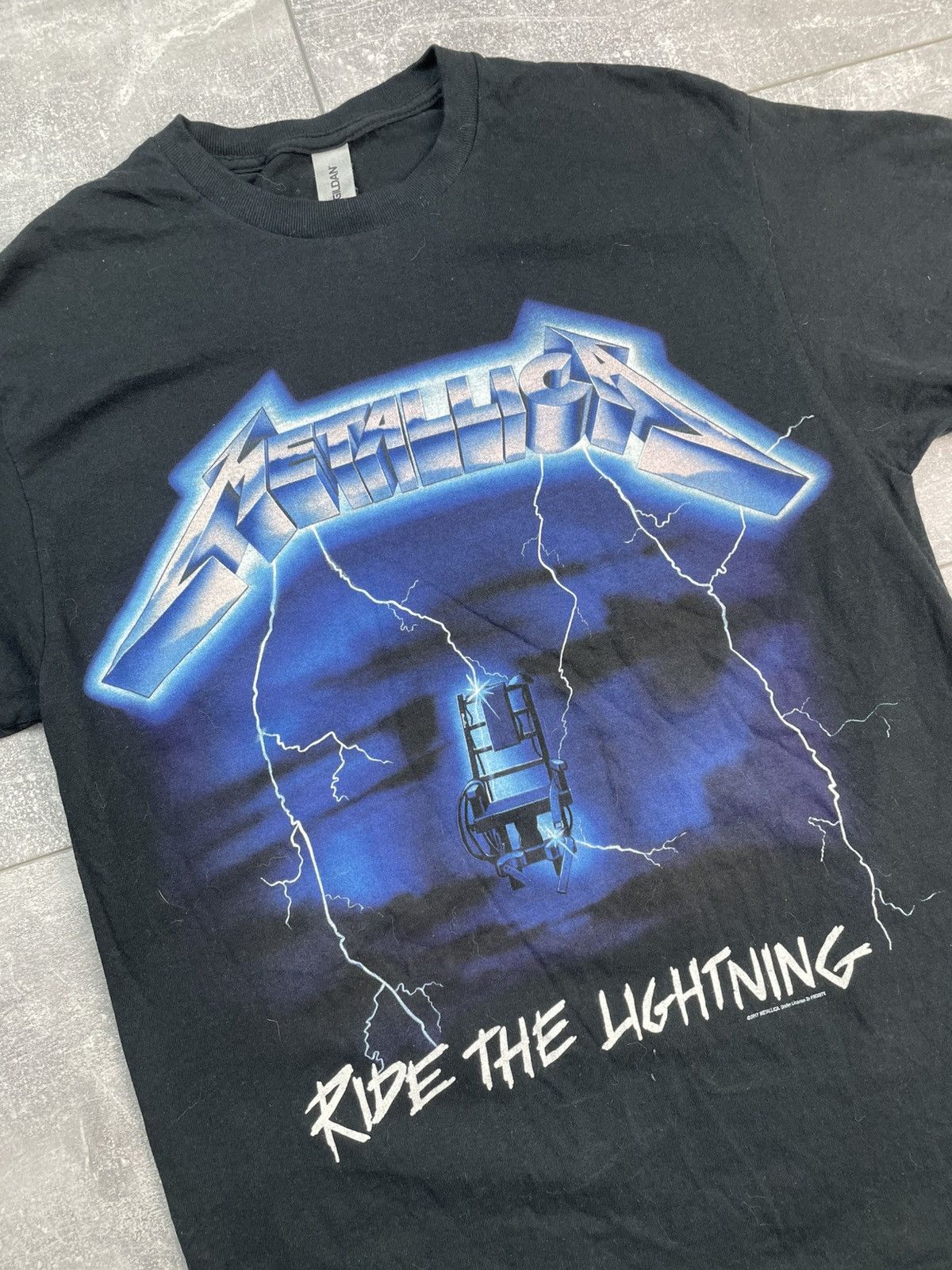 Band Tees × Metallica × Vintage Vintage Metallica Ride The Lightning 2017 T-Shirt Y2K Size US M / EU 48-50 / 2 - 3 Thumbnail