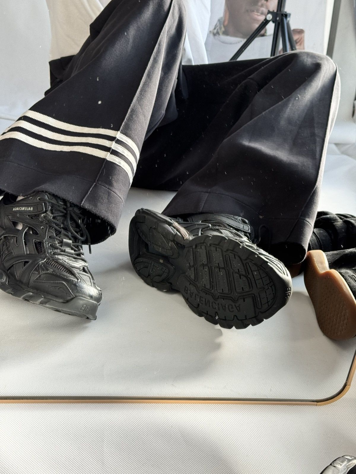 Adidas Adidas Balenciaga Style baggy Track Pants Hype Sweatpants Size US 32 / EU 48 - 8 Thumbnail