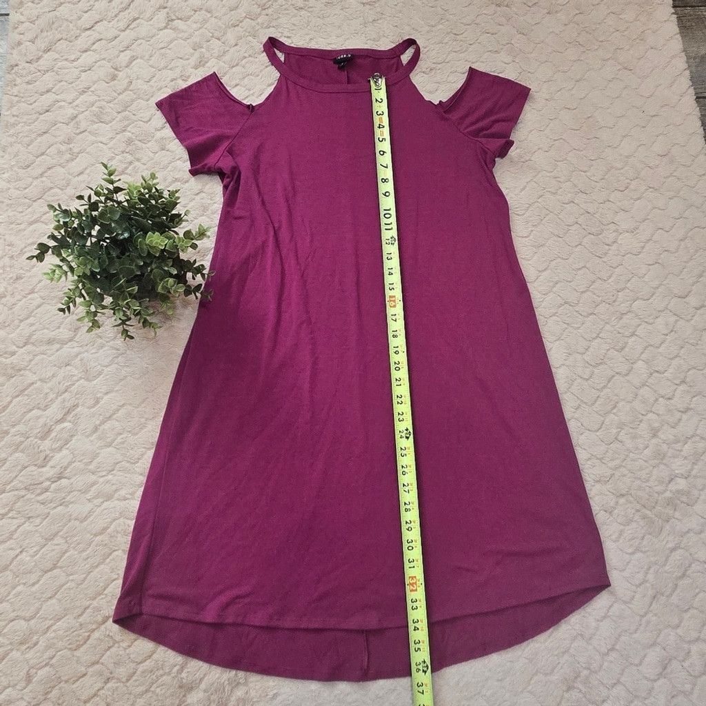 Torrid Torrid Magenta Cold Shoulder Swing Dress, Size 0 - US Large Size L / US 10 / IT 46 - 4 Thumbnail