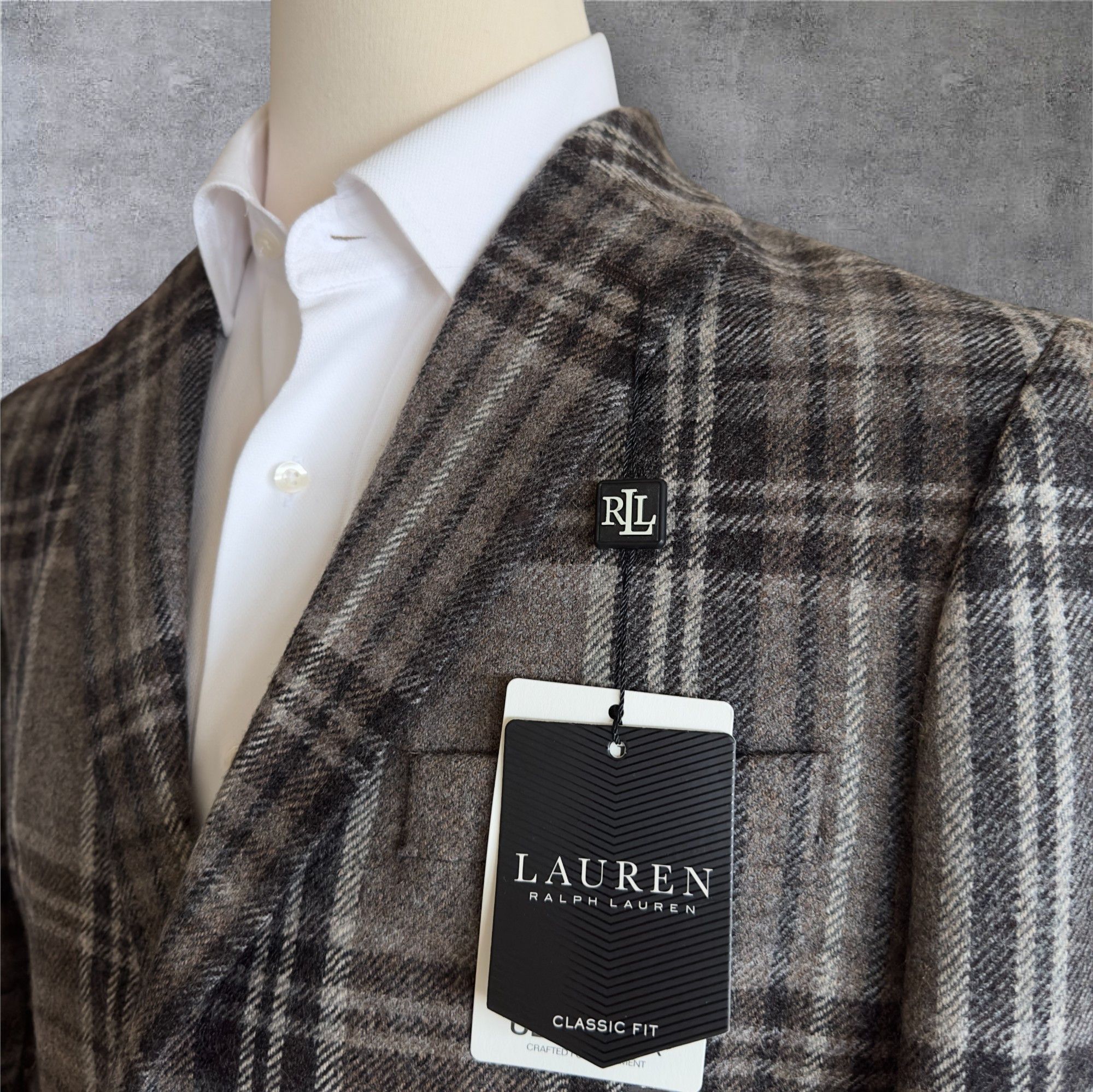 Ralph Lauren RALPH LAUREN Blazer Sport Coat Jacket 43R Wool Brown Size 44R - 3 Thumbnail