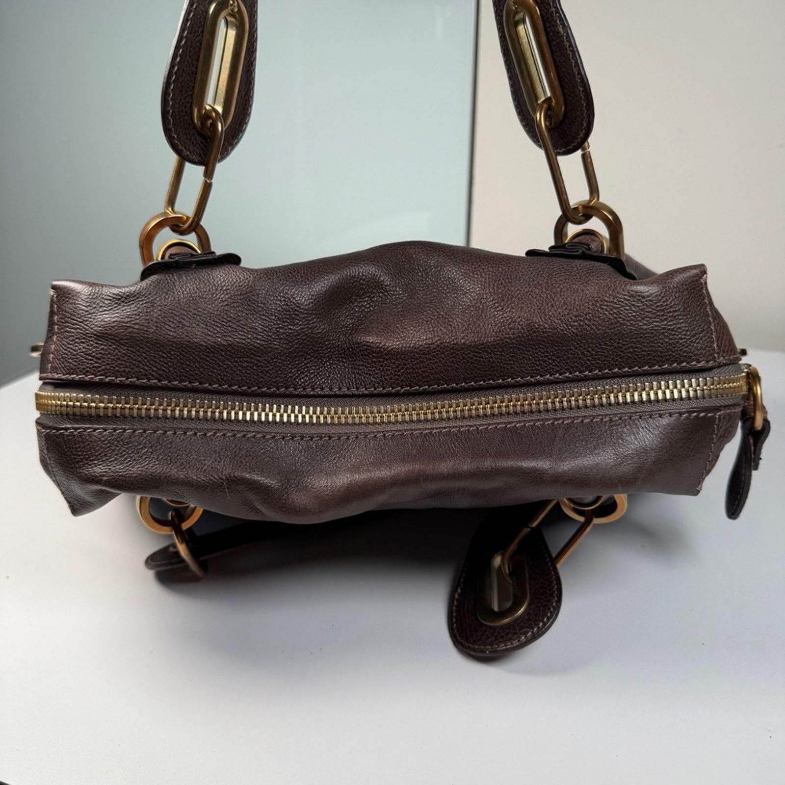 Chloe Chloé Paraty Brown Leather Tote Size ONE SIZE - 11 Thumbnail