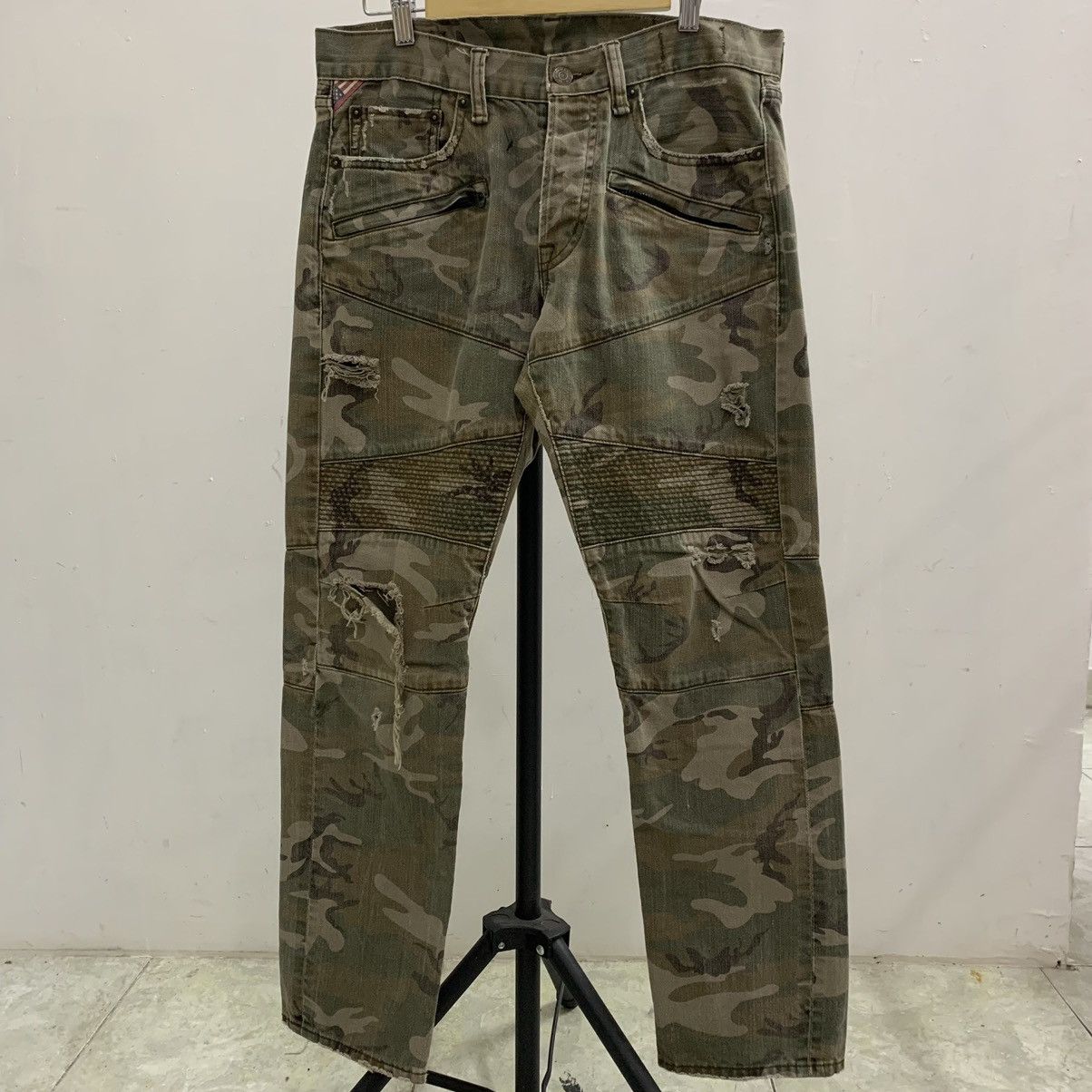Ralph Lauren Denim & Supply SlimFit Biker Ripped Denim Jeans