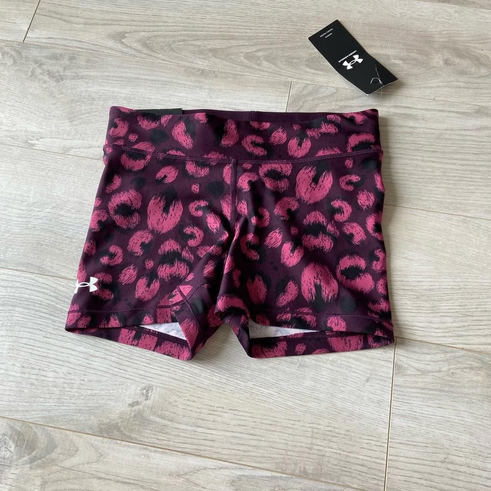 Under Armour Under Armour Purple Pink Print Mid Rise Spandex Shorts Size 32" / US 10 / IT 46 - 1 Thumbnail