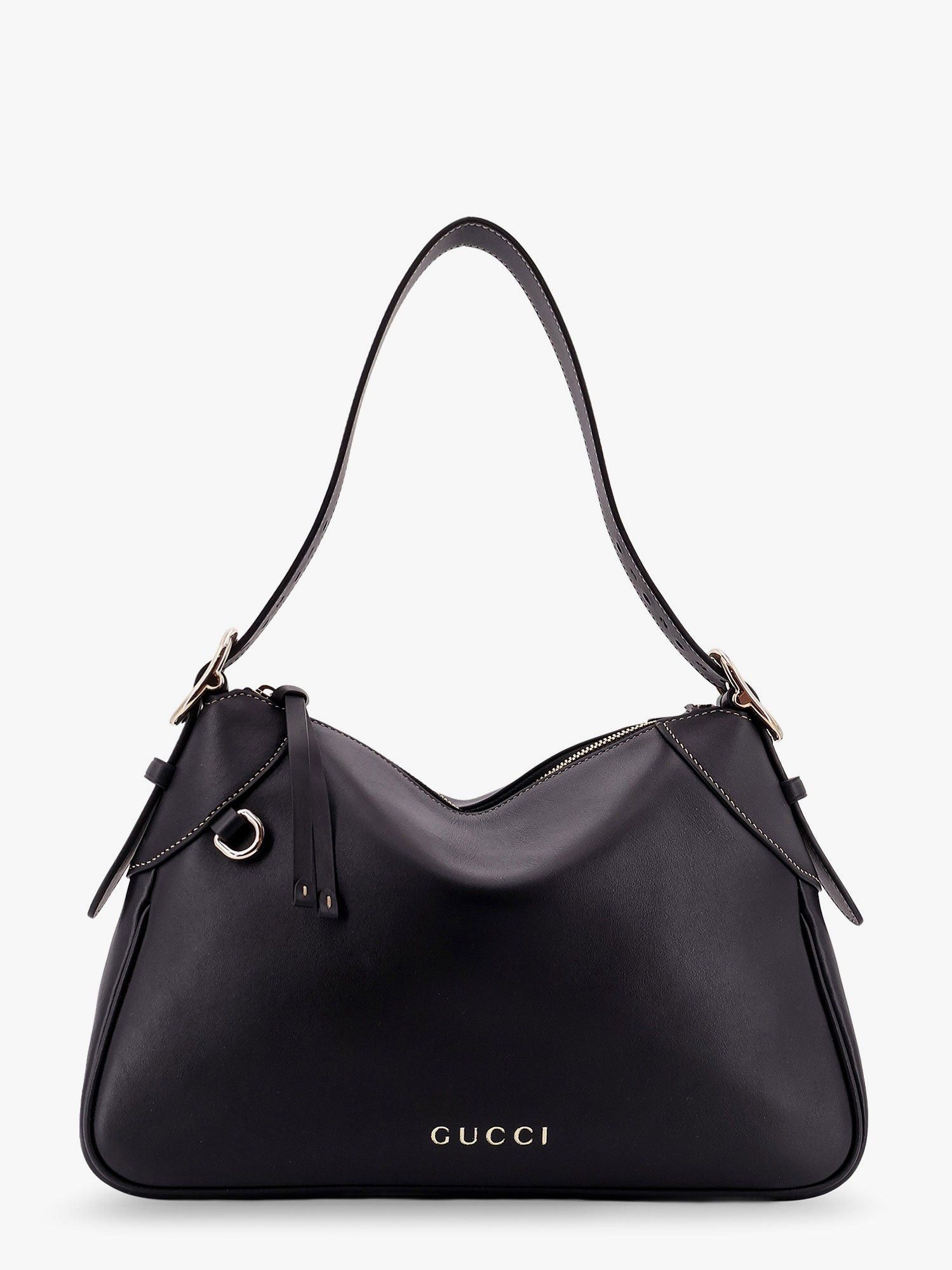 Gucci Gg Emblem Leather Shoulder Bag, Women's