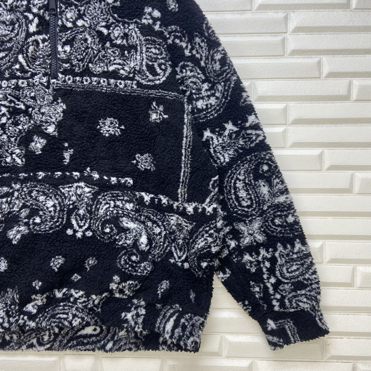 Japanese Brand Tyghus Paisley Art Sherpa Half Zipper Oversize Loose Jacket Size US L / EU 52-54 / 3 - 5 Thumbnail