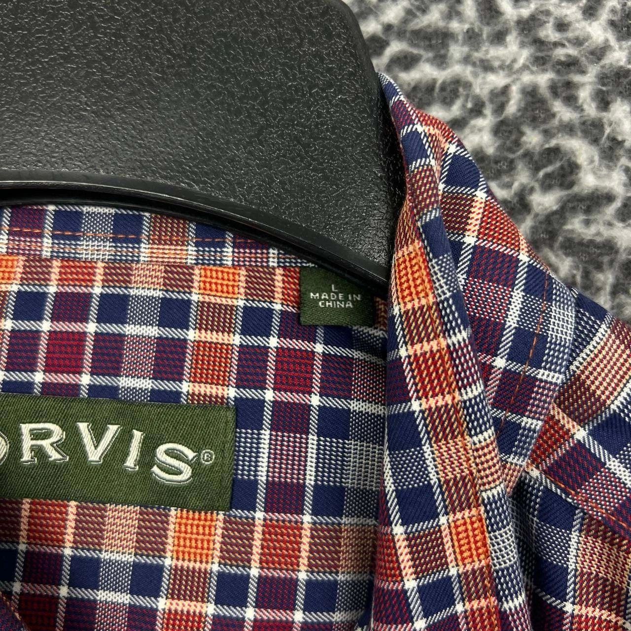 Orvis Orvis Button Down Shirt Men Orange Plaid Collared Cotton L Size US L / EU 52-54 / 3 - 3 Thumbnail