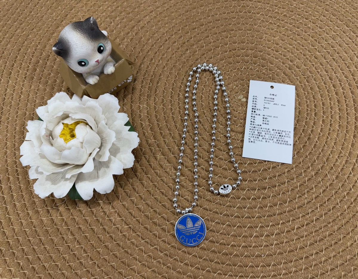 Adidas × Gucci Enamel Boule Large Pendant Necklace Size ONE SIZE - 3 Thumbnail