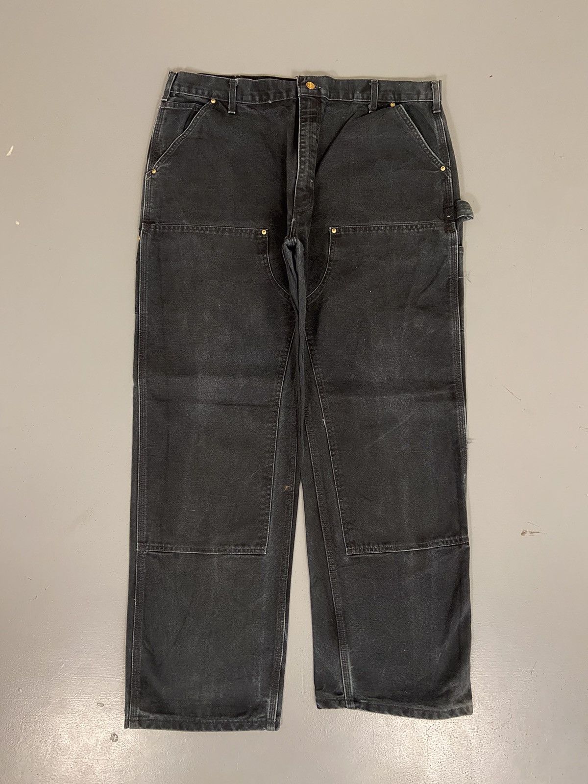 image of Carhartt B01 Bkl Double Knee Denim in Black, Men's (Size 39)