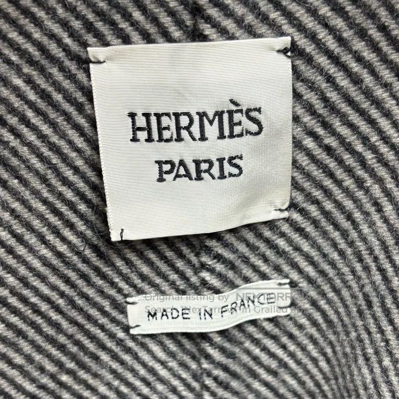 Hermes Hermes Plaid Single Breasted High Collar Long Sleeve Coat Size XXS / US 00 / IT 34 - 5 Thumbnail