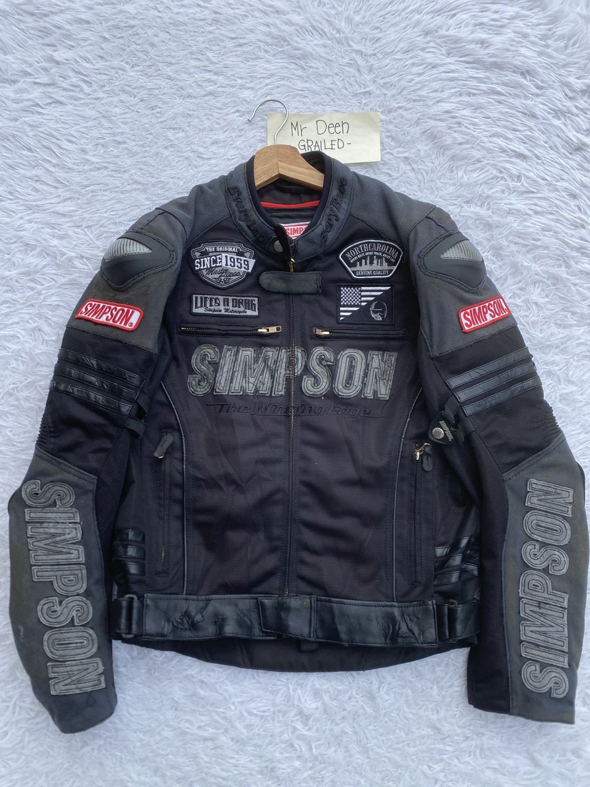 ICON Motorsports Rare Vintage Simpson Biker Racing Jacket Size US M / EU 48-50 / 2 - 1 Thumbnail