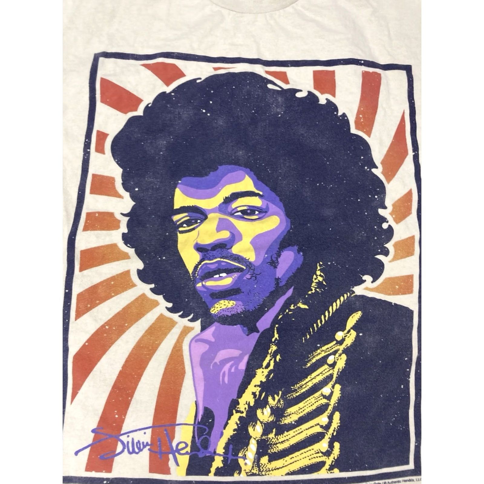 Vintage VINTAGE Jimi Hendrix Graphic T-shirt Men XXL Beige Short Sleeve Music Size US XXL / EU 58 / 5 - 2 Thumbnail