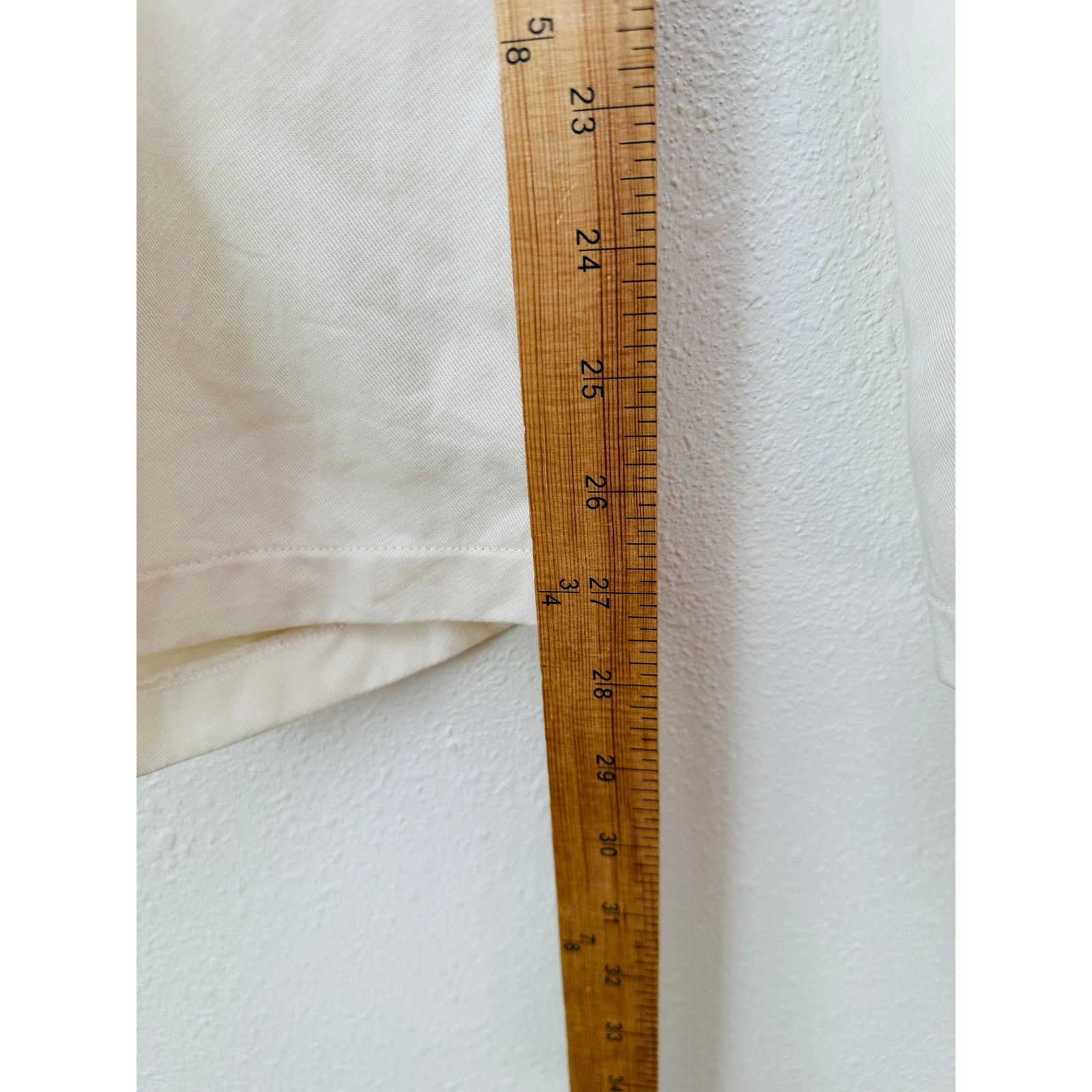 Paige PAIGE Birch Cream Wide Leg Pleated Pants w/ Belt Women US 0 Size 25" / US 0 / IT 36 - 13 Thumbnail