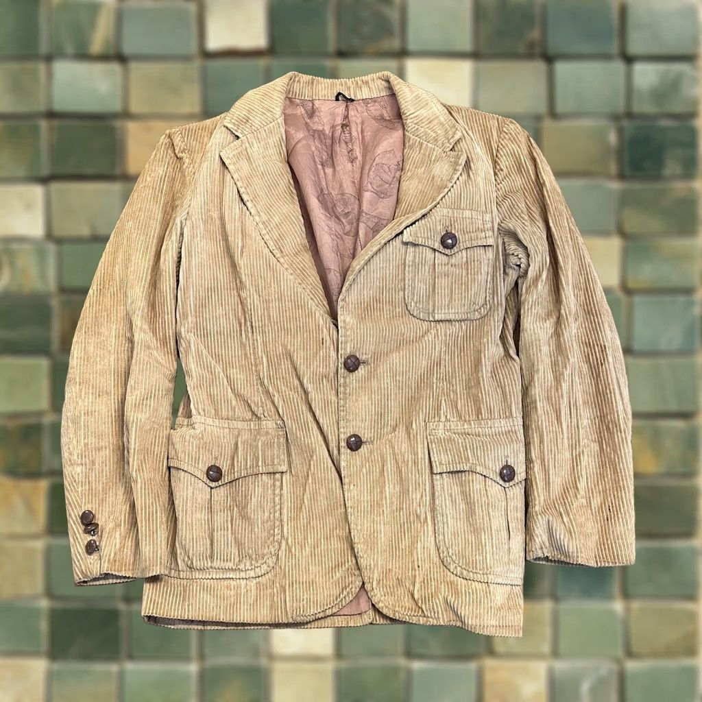 Vintage VINTAGE Campus Corduroy Long Jacket XS Designer Lined Mens Jacket Size US XS / EU 42 / 0 - 1 Thumbnail