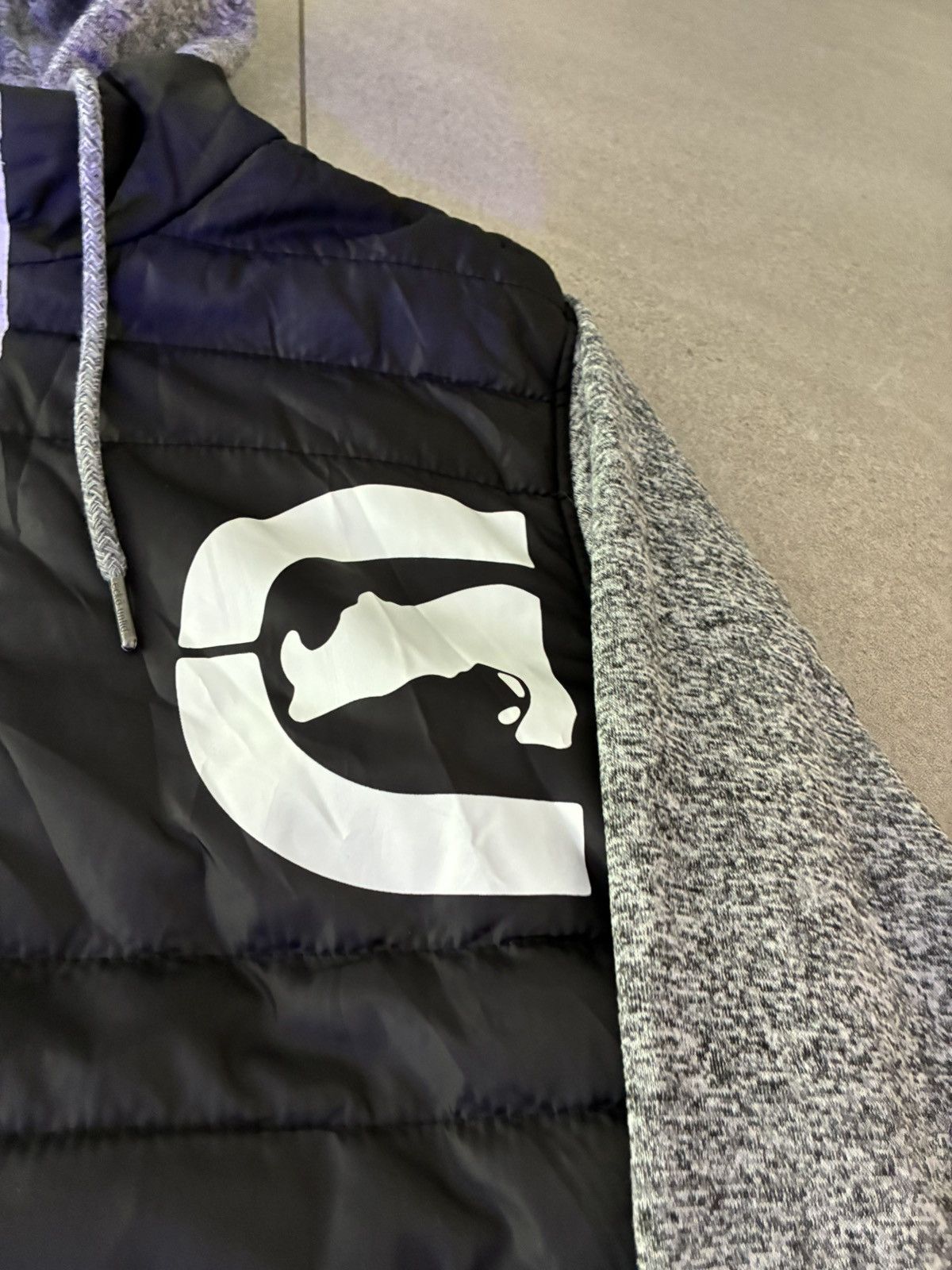 Ecko Unltd. Ecko Unltd Hybrid Hoodie Jacket Puffer Gray Black M Size US L / EU 52-54 / 3 - 3 Thumbnail